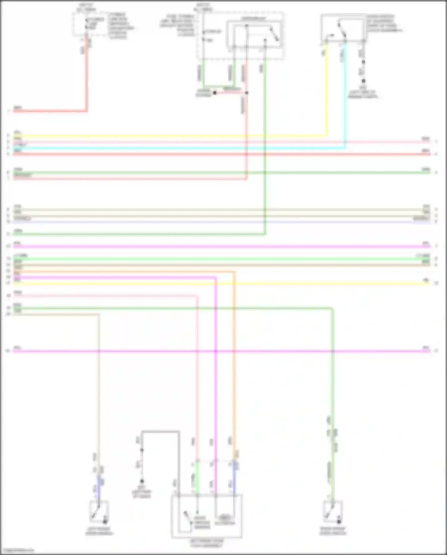 Wiring diagram fuse, fusible link, relay box 1 for Nissan Titan II facelift (2019-2024) (5 of 12)
