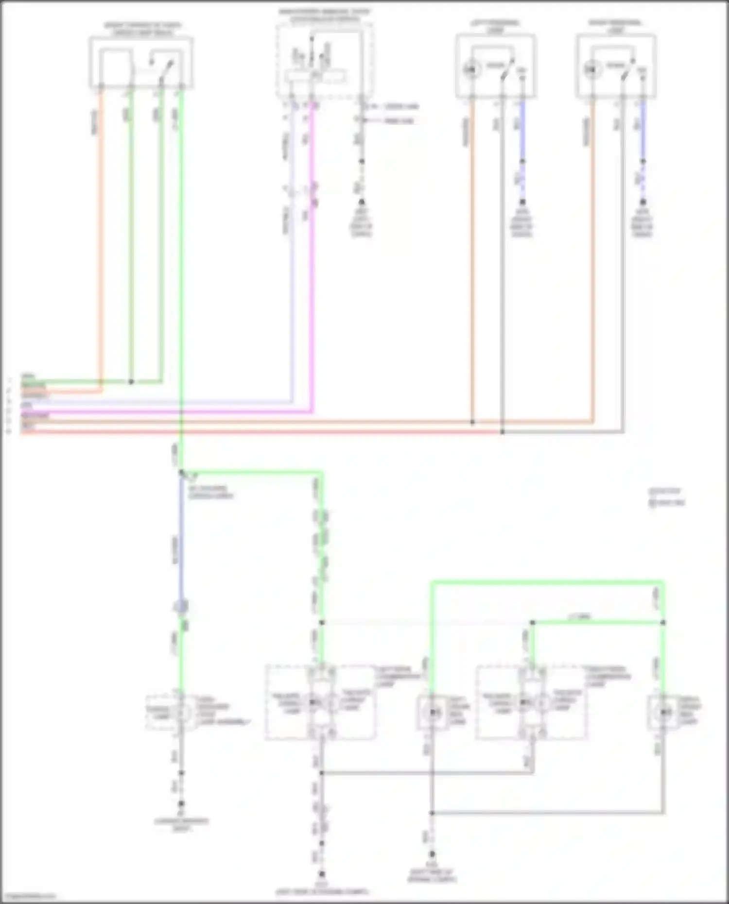 Wiring diagram high mounted stop lamp assembly for Nissan Titan II facelift (2019-2024) (1 of 3)