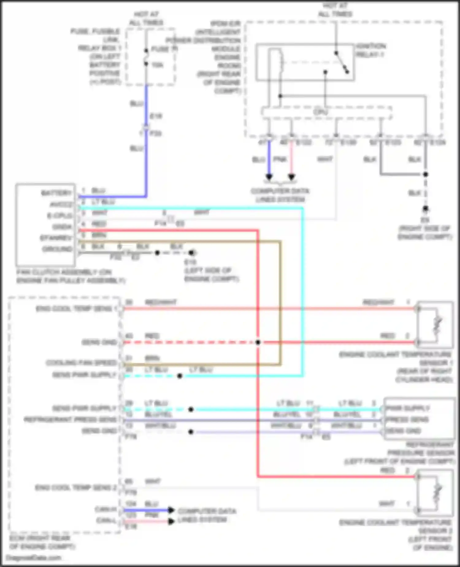 Wiring diagram ignition relay 1 for Nissan Titan II facelift (2019-2024) (3 of 15)