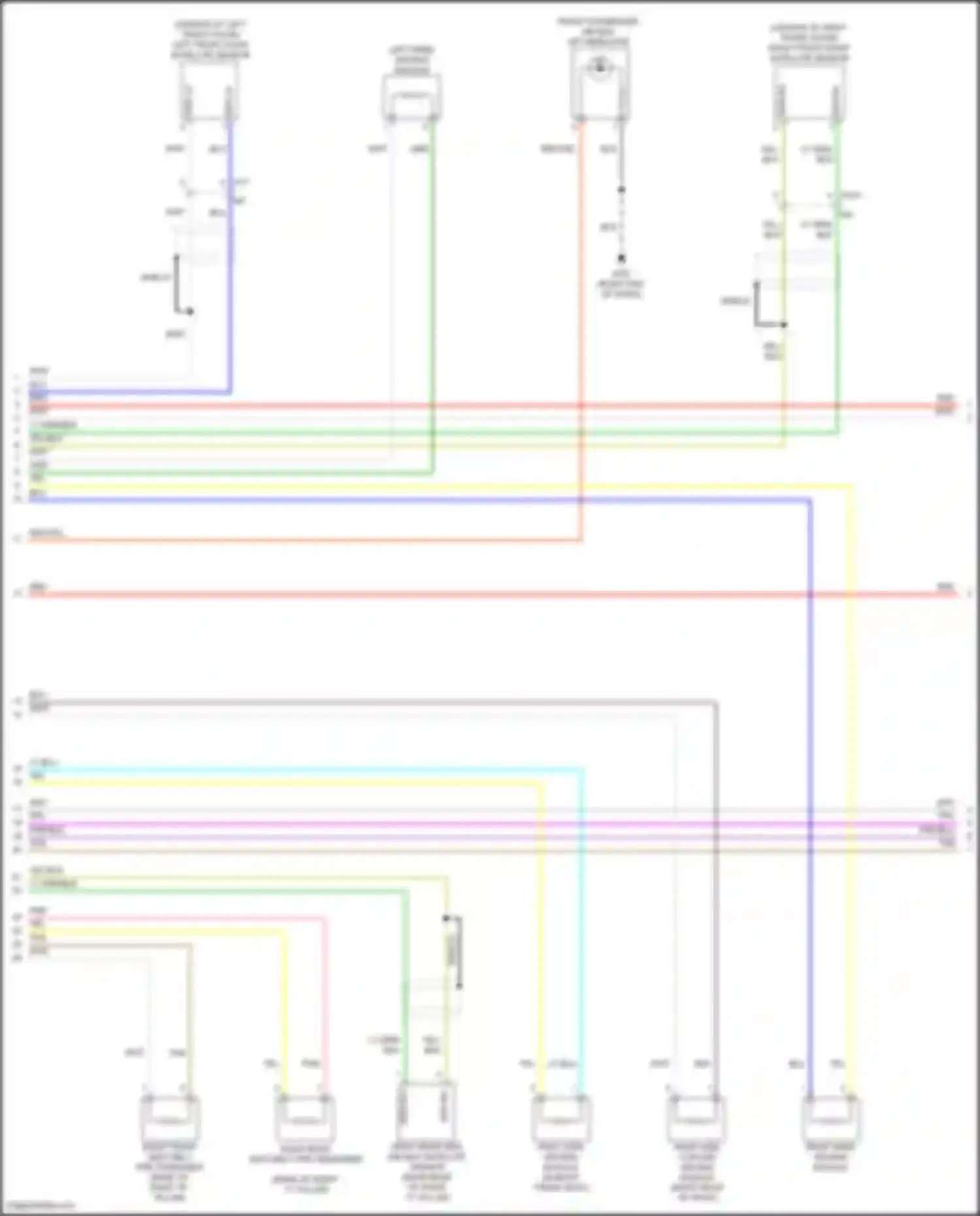 Wiring diagram left front door satellite sensor for Nissan Titan II facelift (2019-2024) (1 of 2)