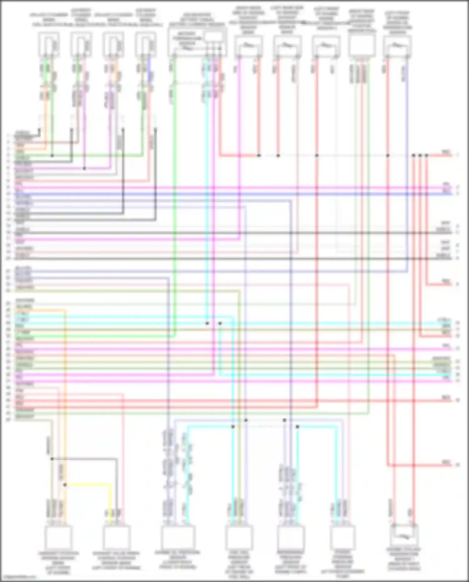 Wiring diagram lower right front of engine) for Nissan Titan II facelift (2019-2024) (2 of 2)