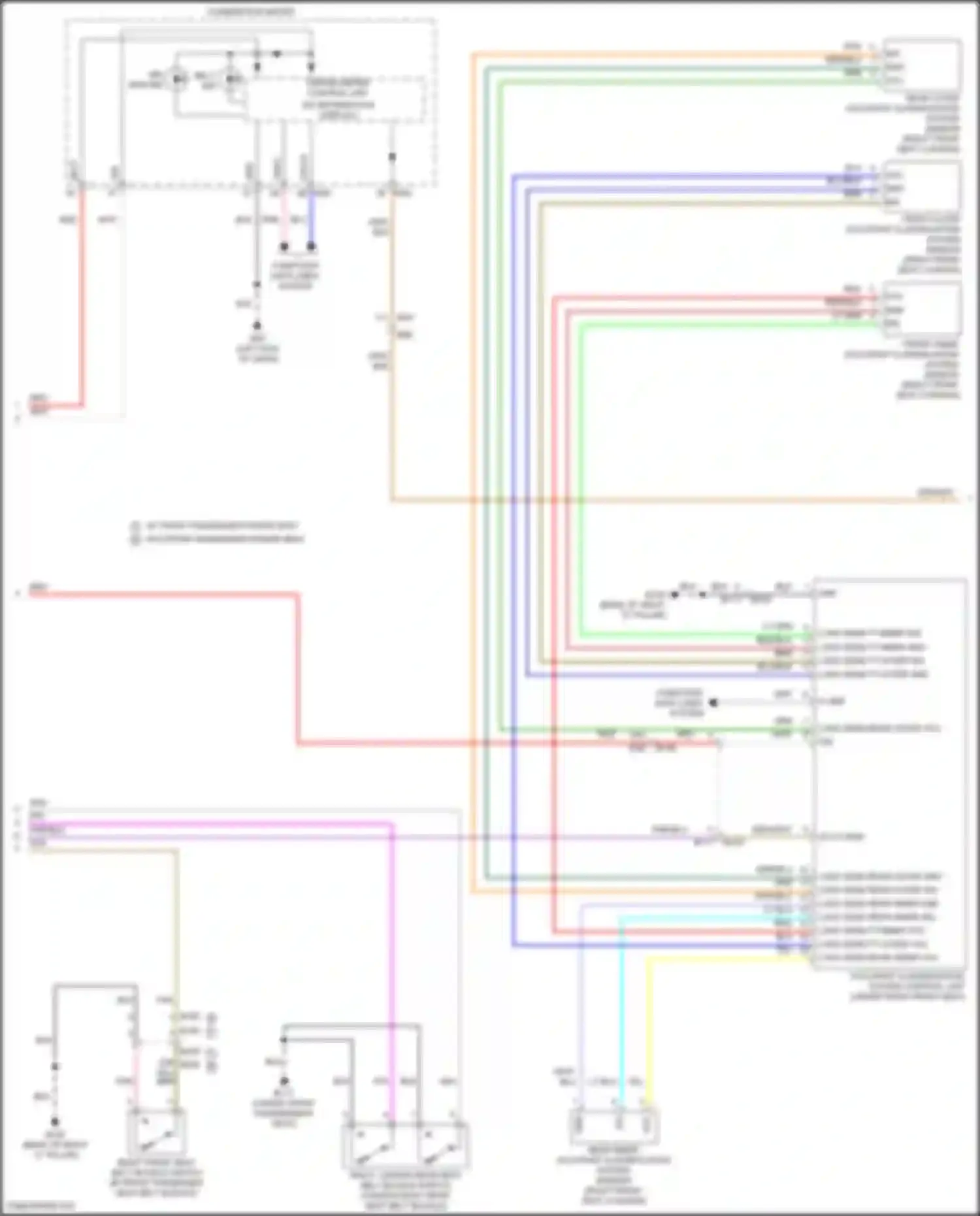 Wiring diagram rear inner occupant classification system sensor for Nissan Titan II facelift (2019-2024) (1 of 1)