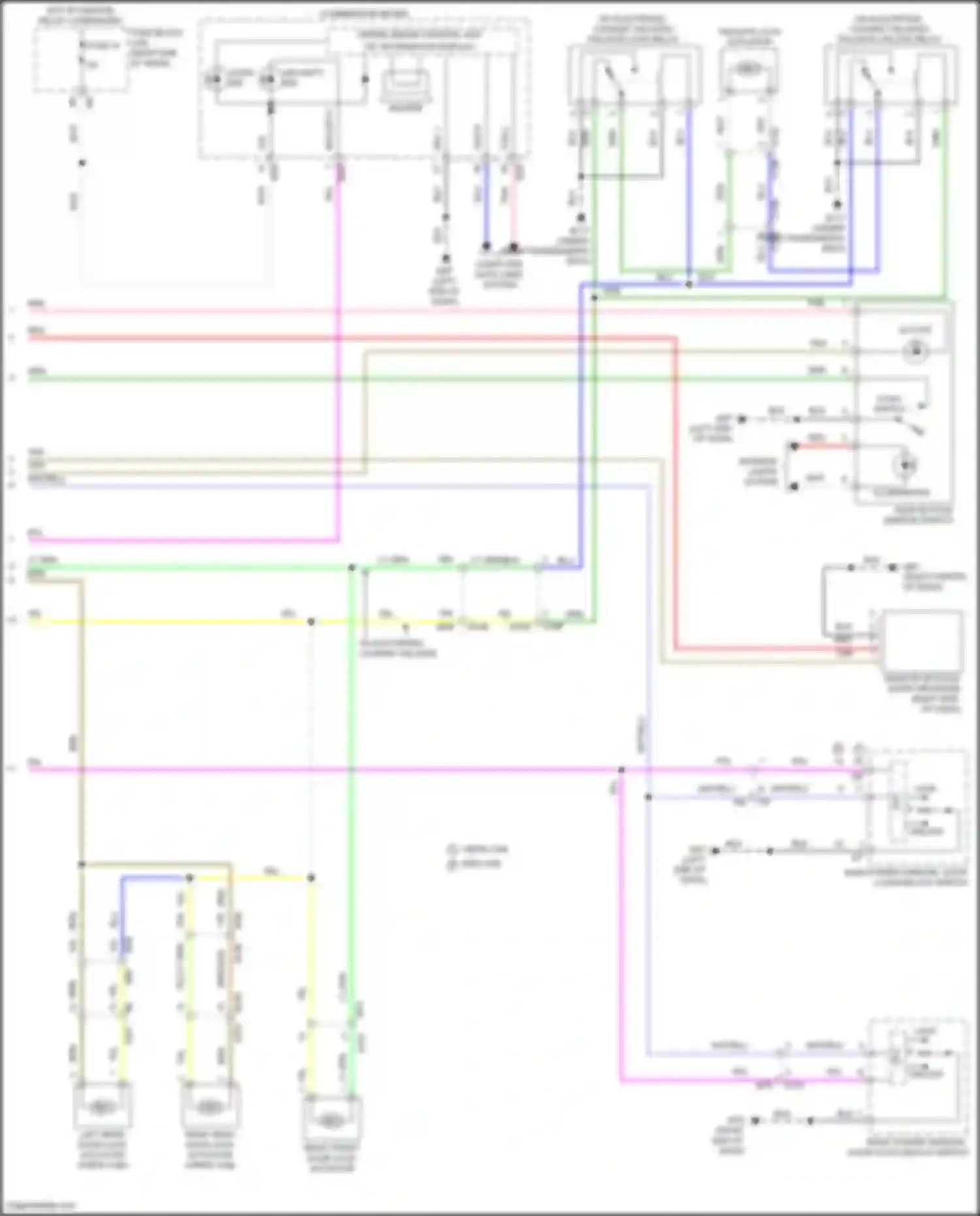 Wiring diagram right front door lock actuator for Nissan Titan II facelift (2019-2024) (1 of 2)