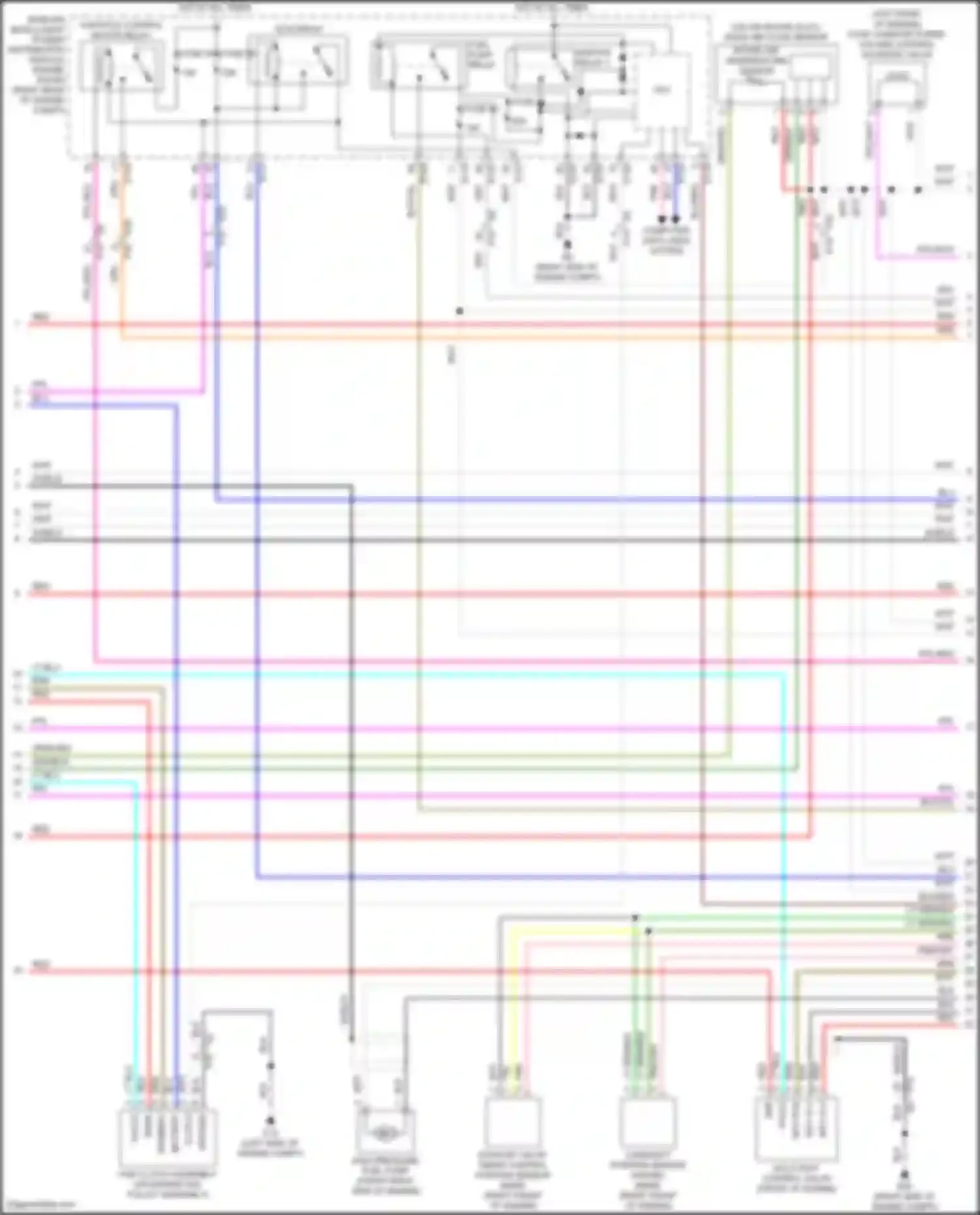 Wiring diagram (right front of engine for Nissan Titan II facelift (2019-2024) (1 of 2)
