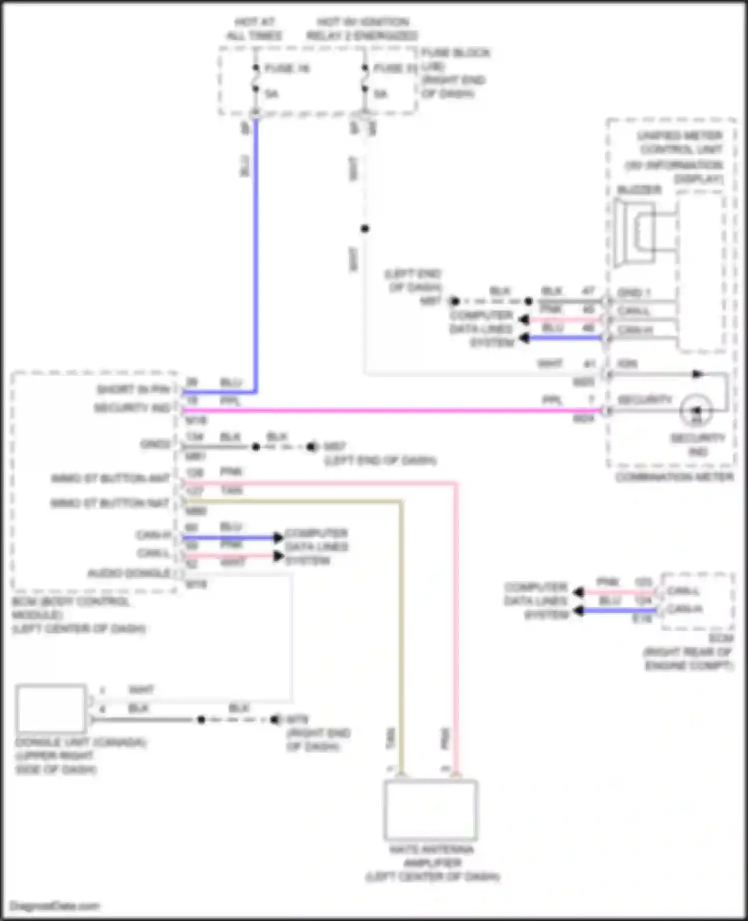 Wiring diagram short in pin in for Nissan Titan II facelift (2019-2024) (1 of 1)
