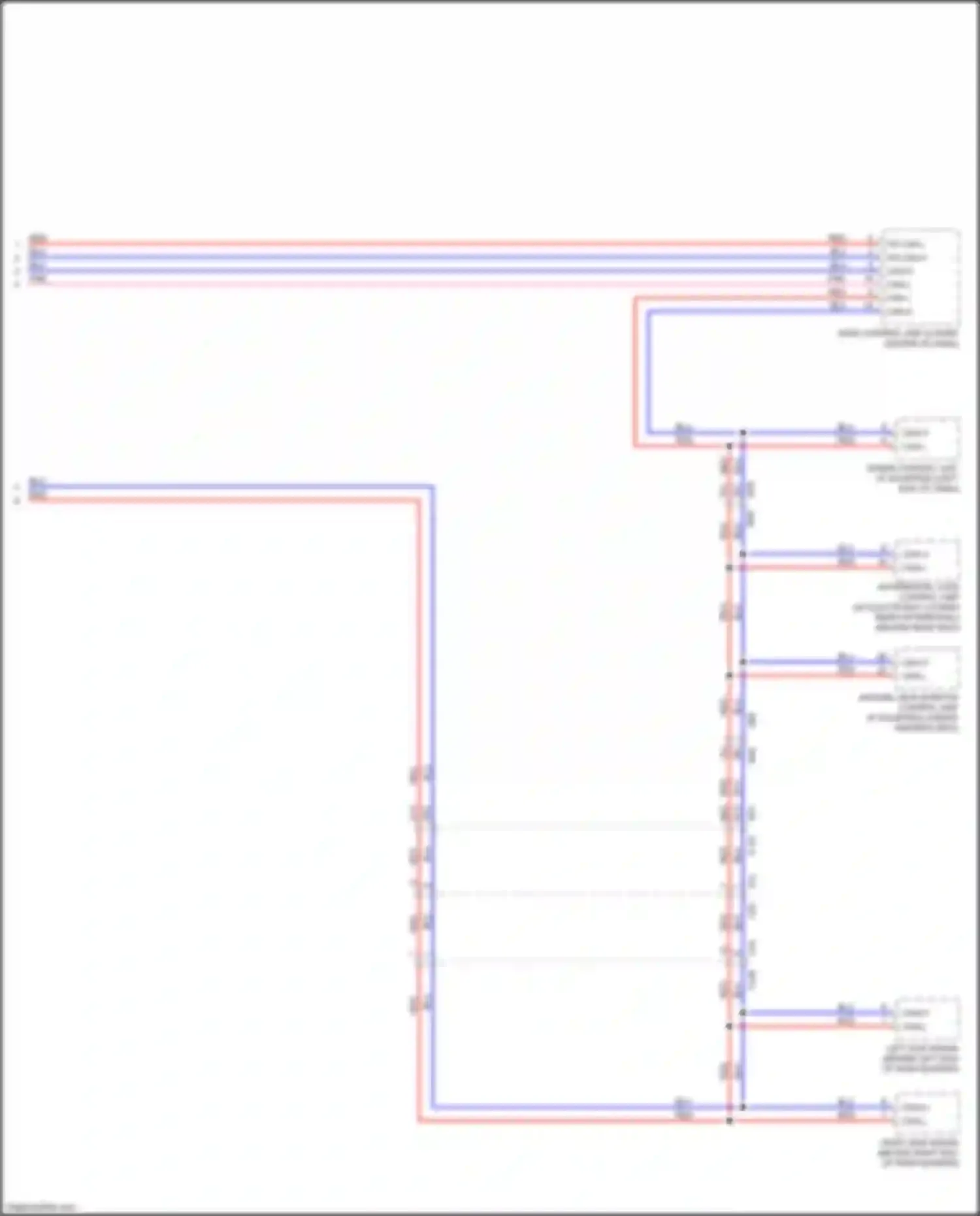 Wiring diagram around view monitor control unit for Nissan Titan II (2015-2019) (3 of 4)