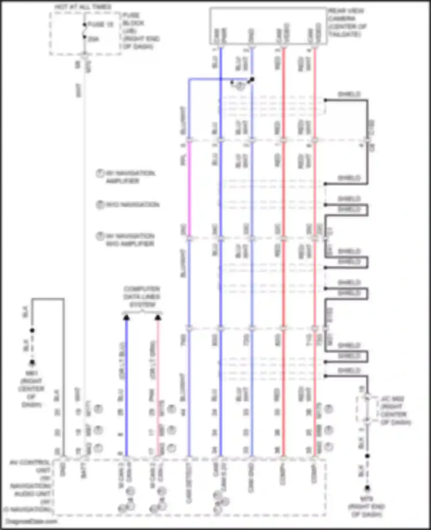 Wiring diagram audio unit for Nissan Titan II (2015-2019) (7 of 7)