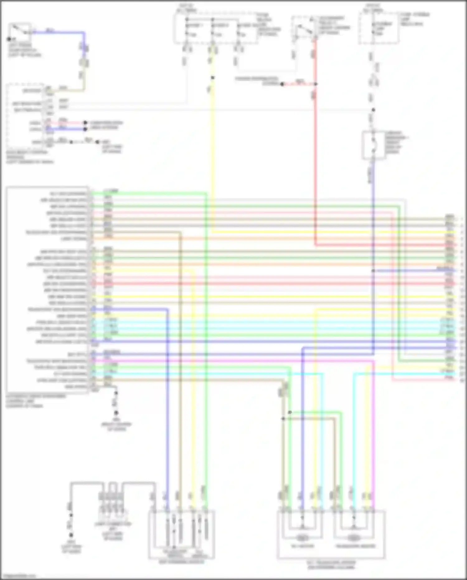 Wiring diagram automatic drive positioner control unit for Nissan Titan II (2015-2019) (2 of 2)