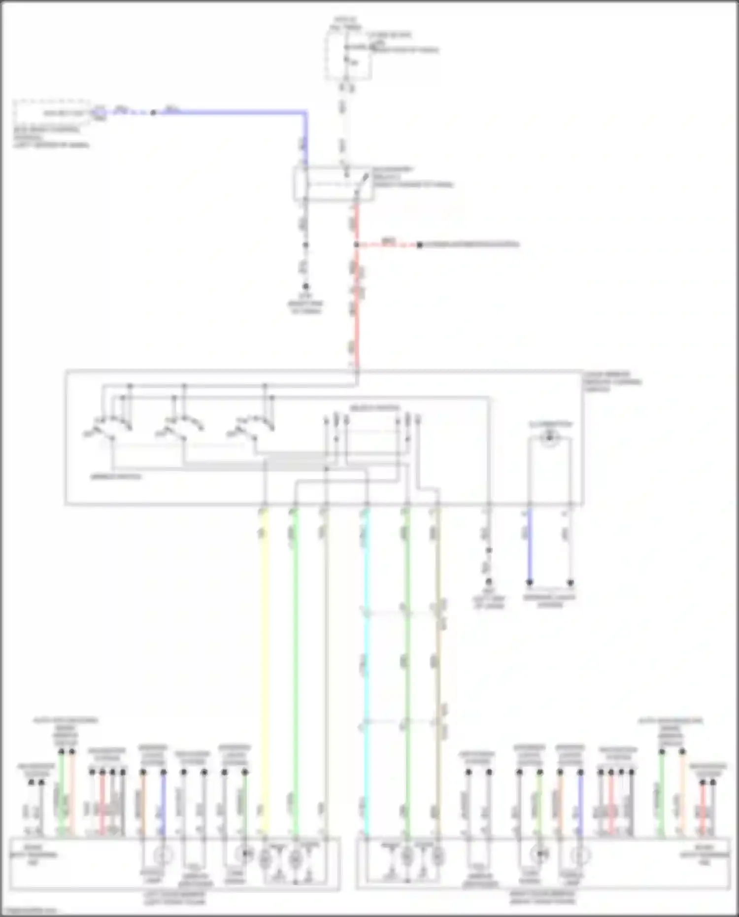 Wiring diagram blind spot warning ind for Nissan Titan II (2015-2019) (1 of 1)