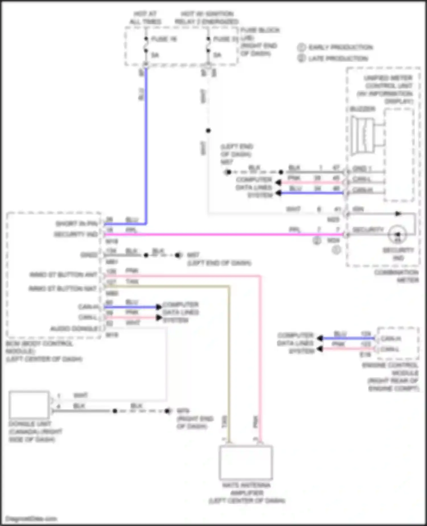 Wiring diagram combination meter for Nissan Titan II (2015-2019) (15 of 30)