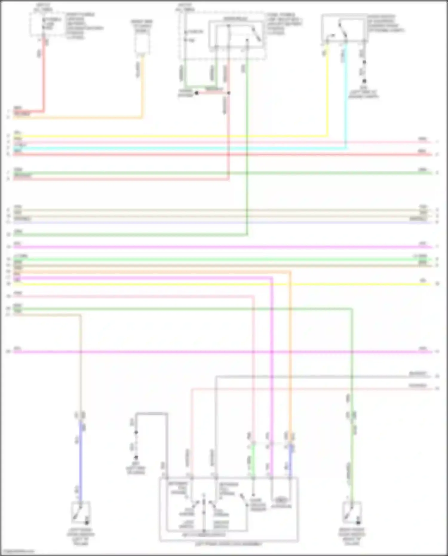 Wiring diagram door unlock sensor for Nissan Titan II (2015-2019) (2 of 3)