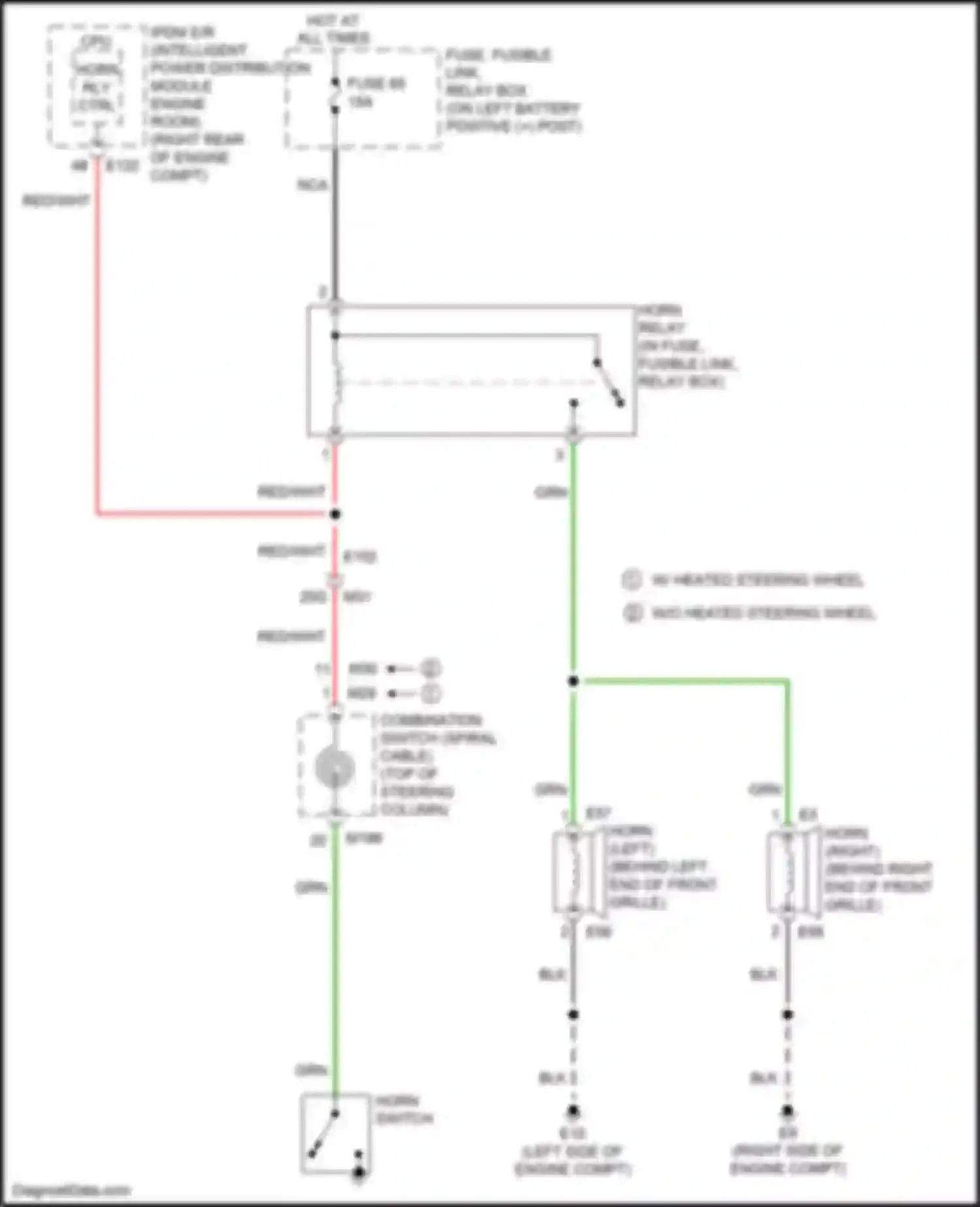 Wiring diagram fuse, fusible link, relay box for Nissan Titan II (2015-2019) (15 of 33)