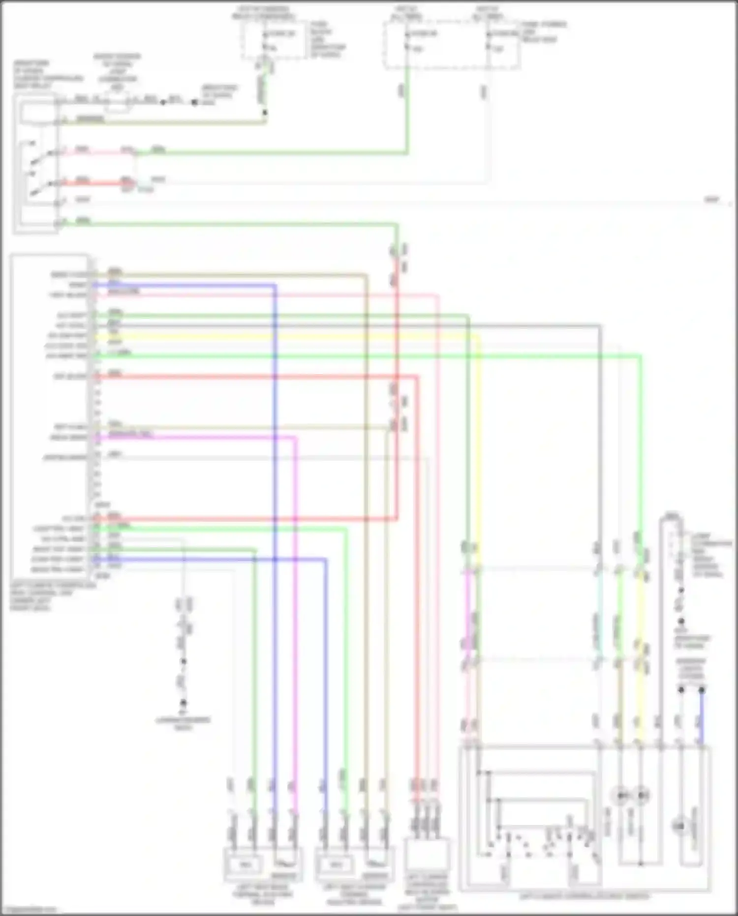 Wiring diagram left climate controlled seat control unit for Nissan Titan II (2015-2019) (1 of 1)