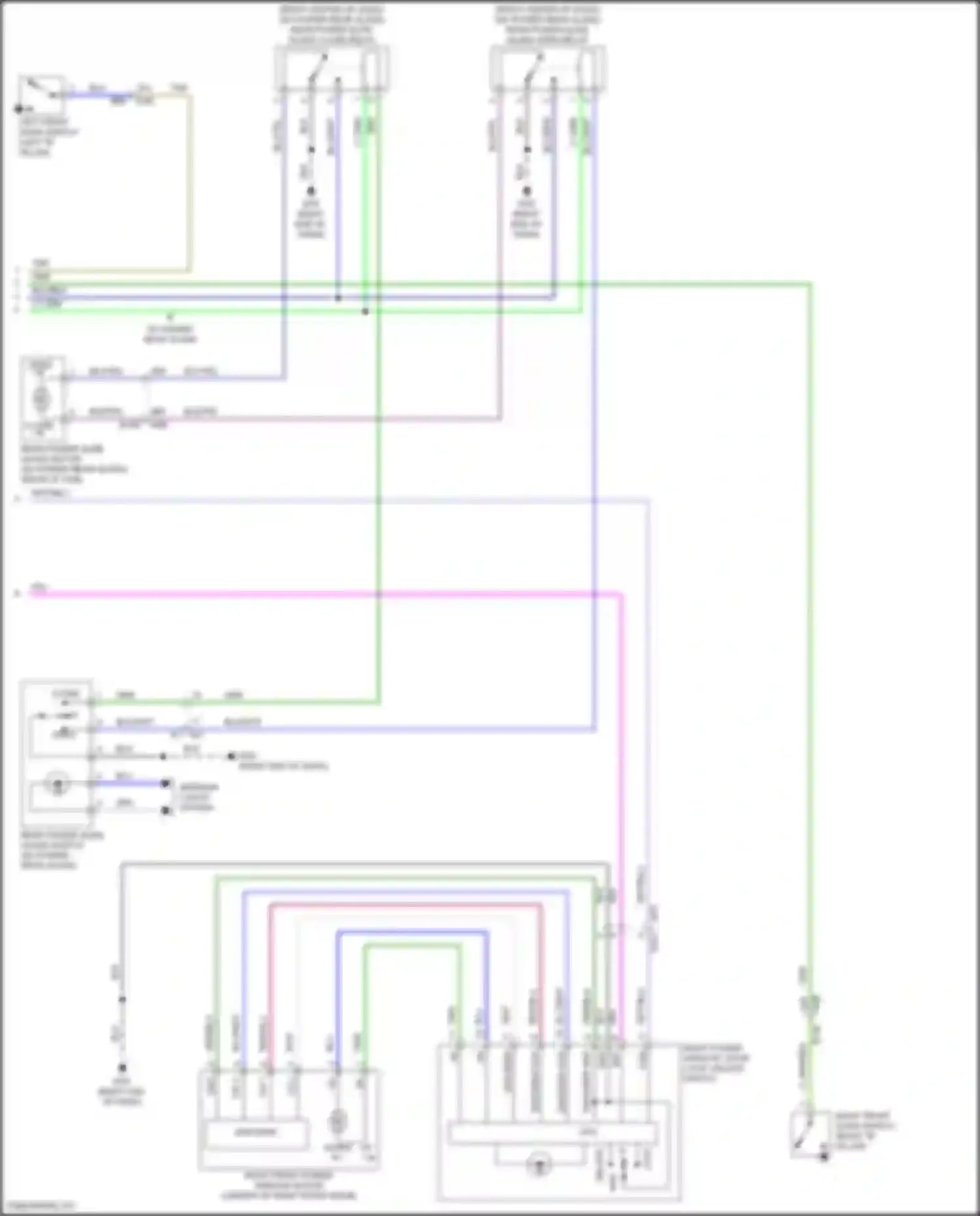 Wiring diagram left front door switch for Nissan Titan II (2015-2019) (9 of 9)