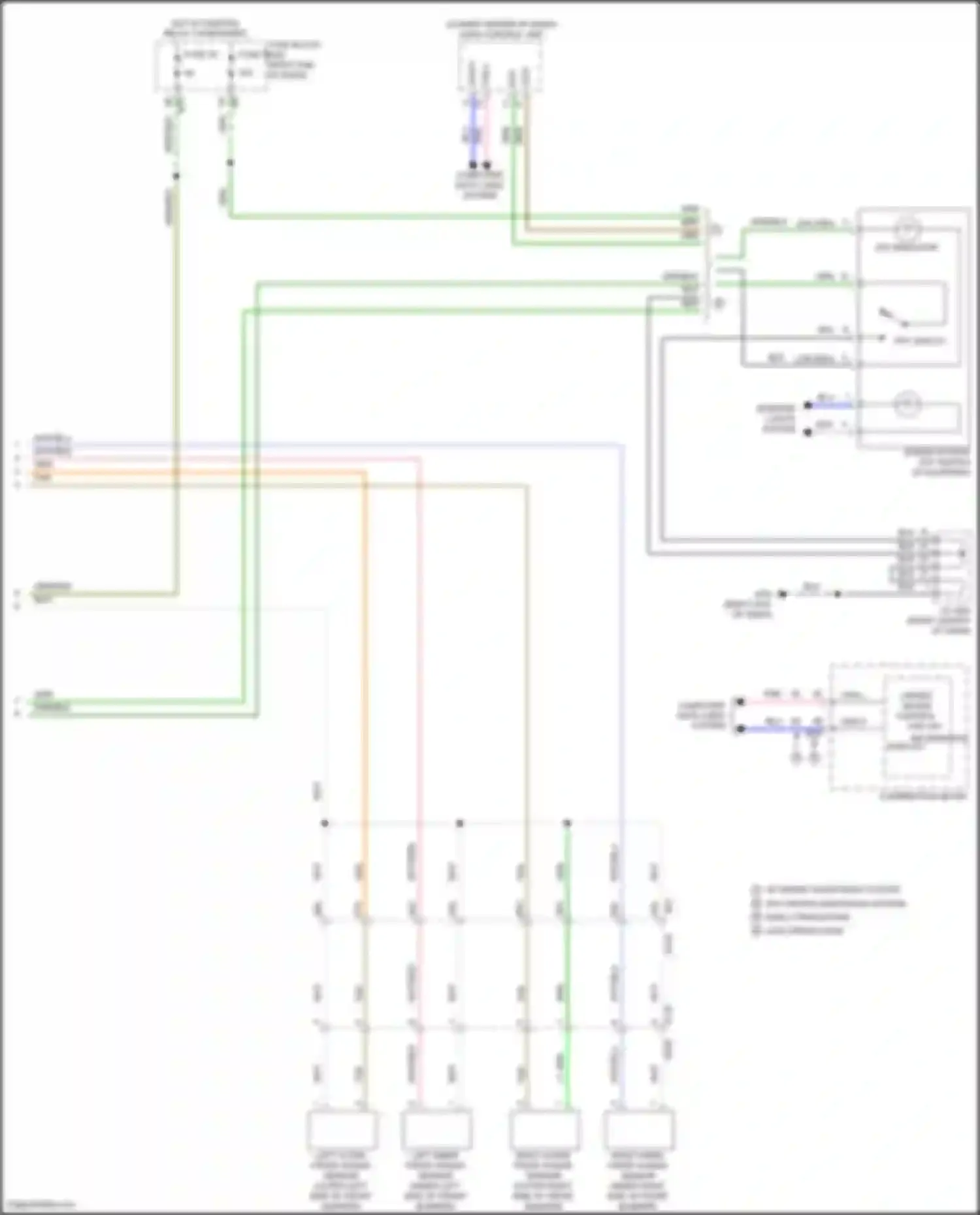 Wiring diagram left outer front sonar sensor for Nissan Titan II (2015-2019) (1 of 1)
