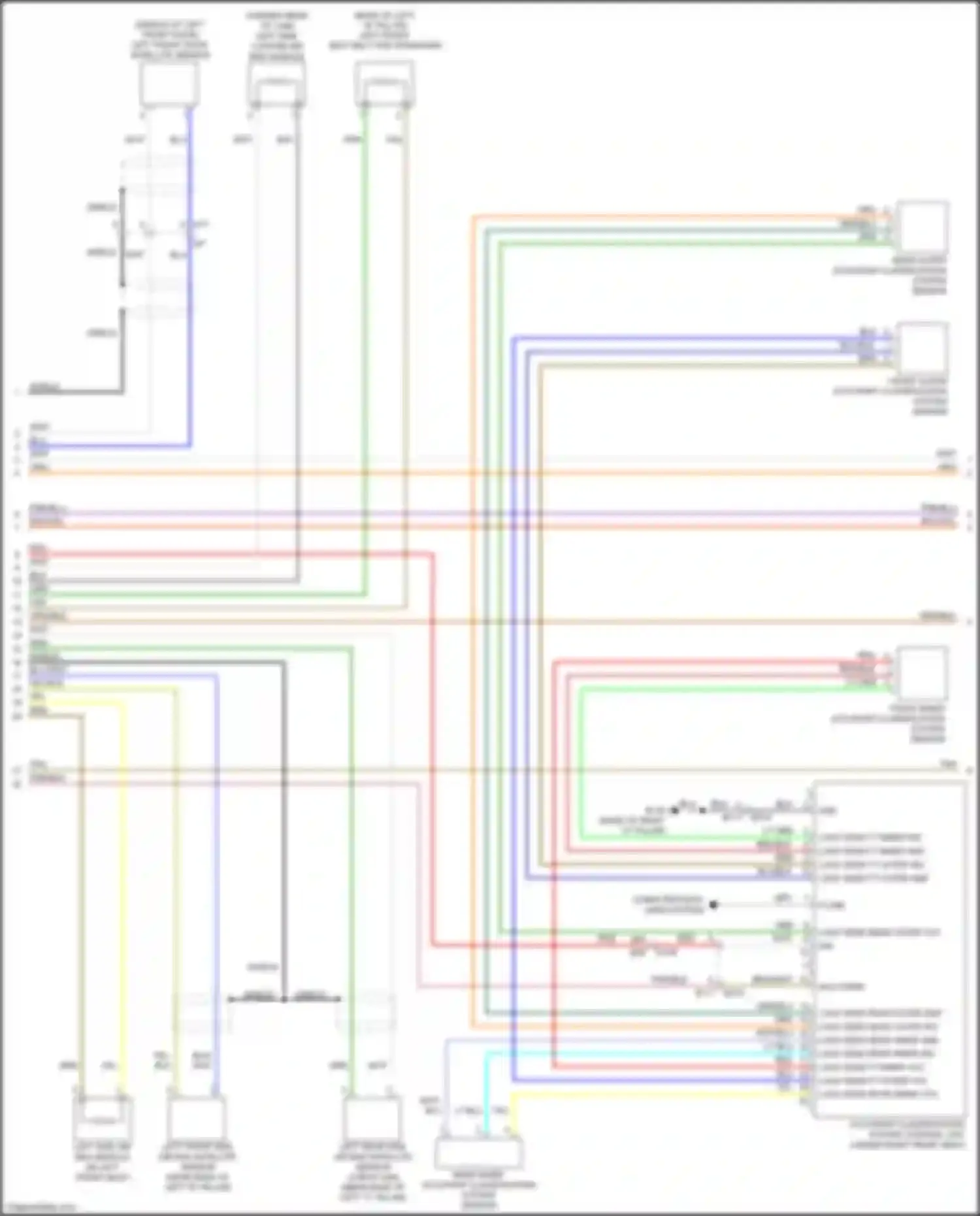 Wiring diagram left rear side air bag satellite sensor for Nissan Titan II (2015-2019) (1 of 2)