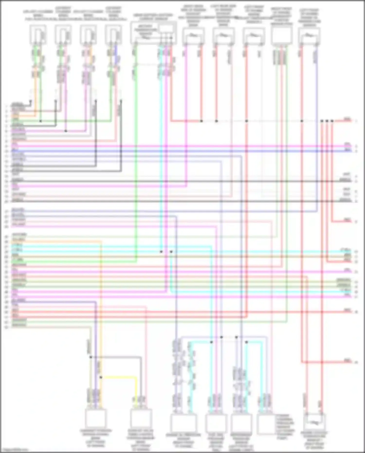 Wiring diagram (right front of engine for Nissan Titan II (2015-2019) (3 of 5)