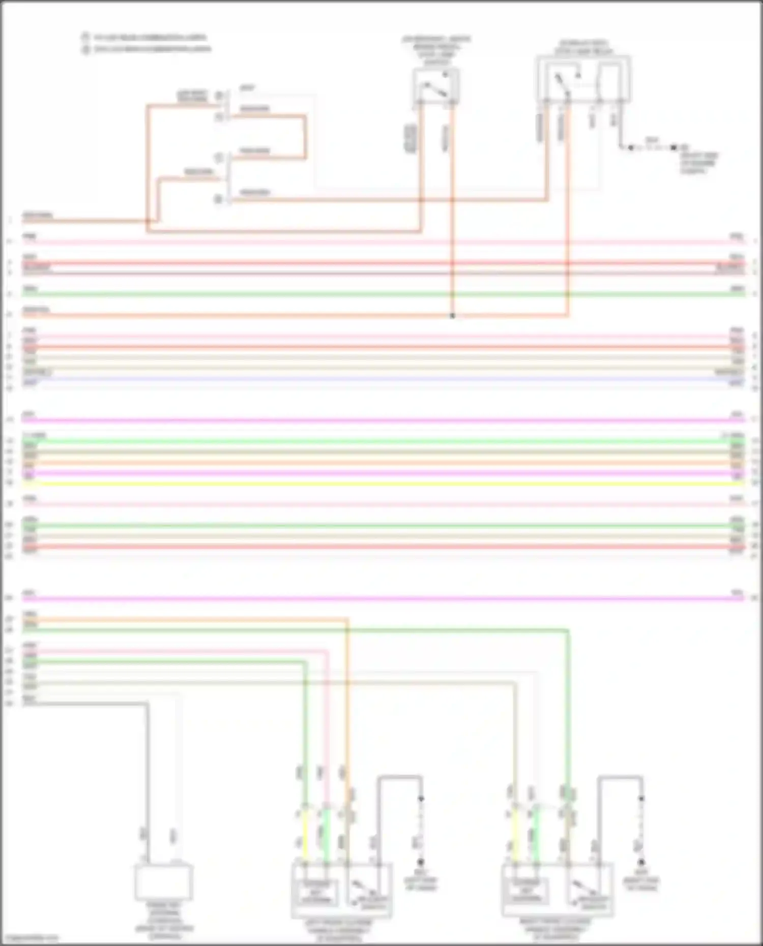 Wiring diagram right front outside handle assembly for Nissan Titan II (2015-2019) (1 of 2)