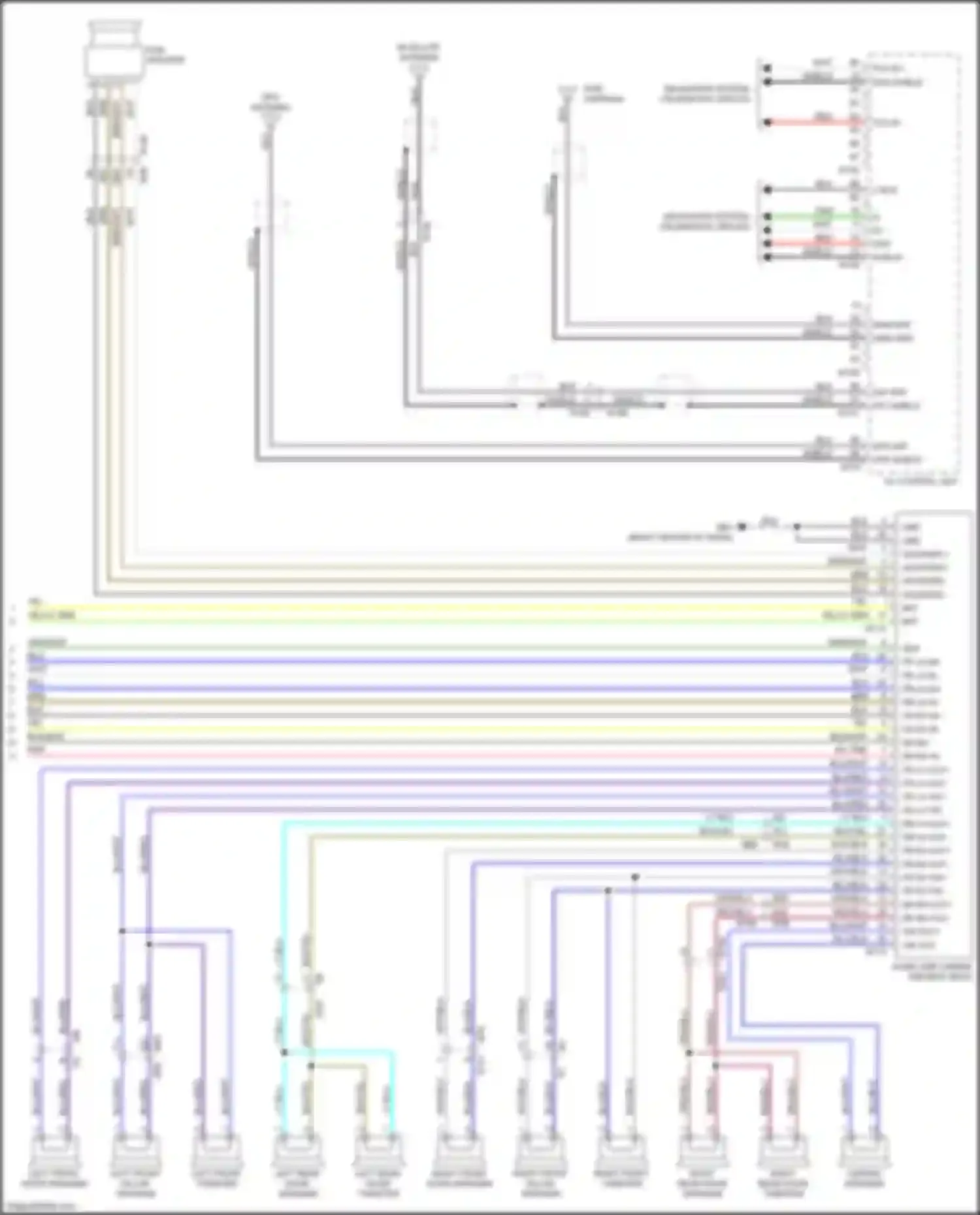 Wiring diagram right front tweeter for Nissan Titan II (2015-2019) (1 of 5)