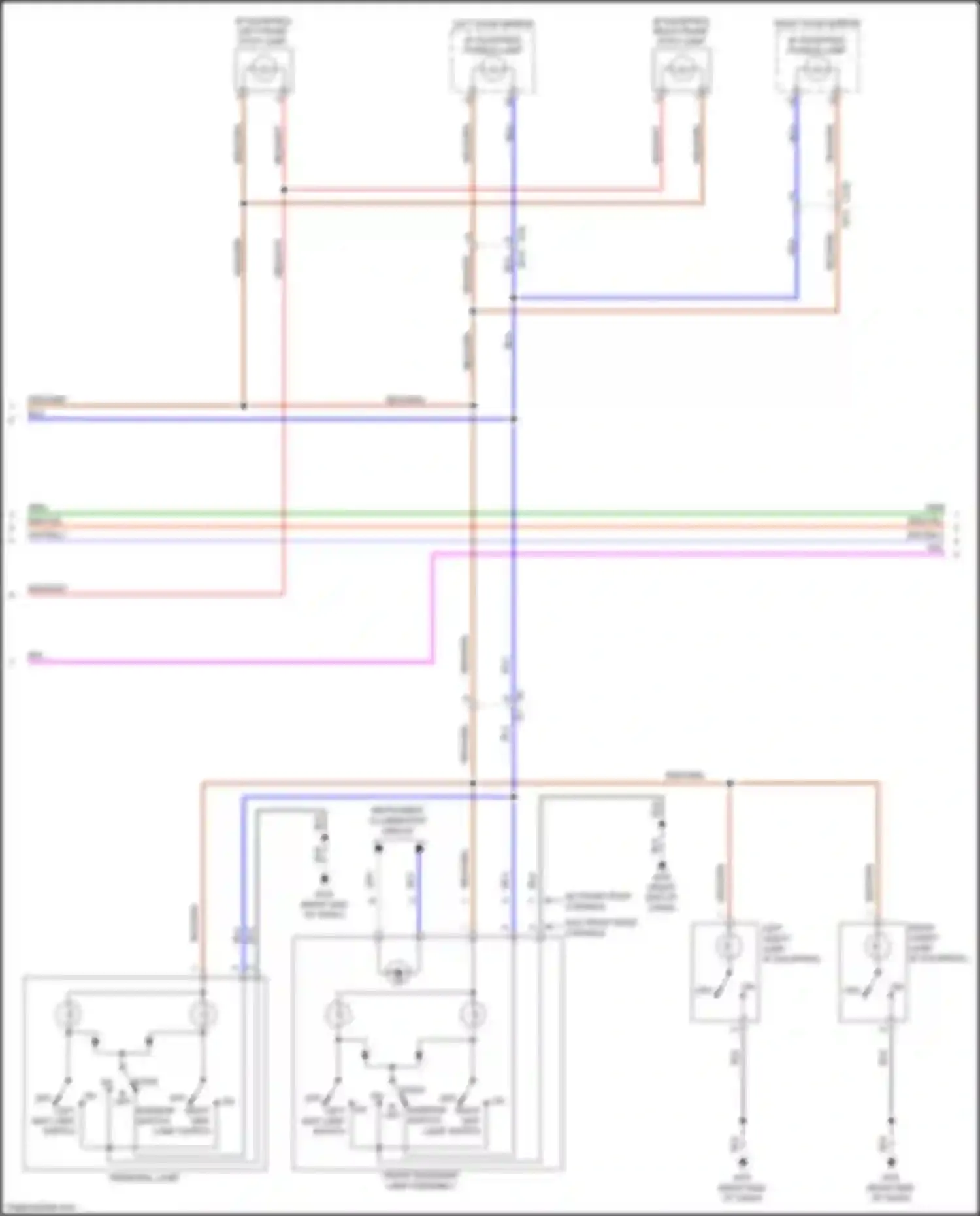 Wiring diagram right map lamp switch for Nissan Titan II (2015-2019) (1 of 1)