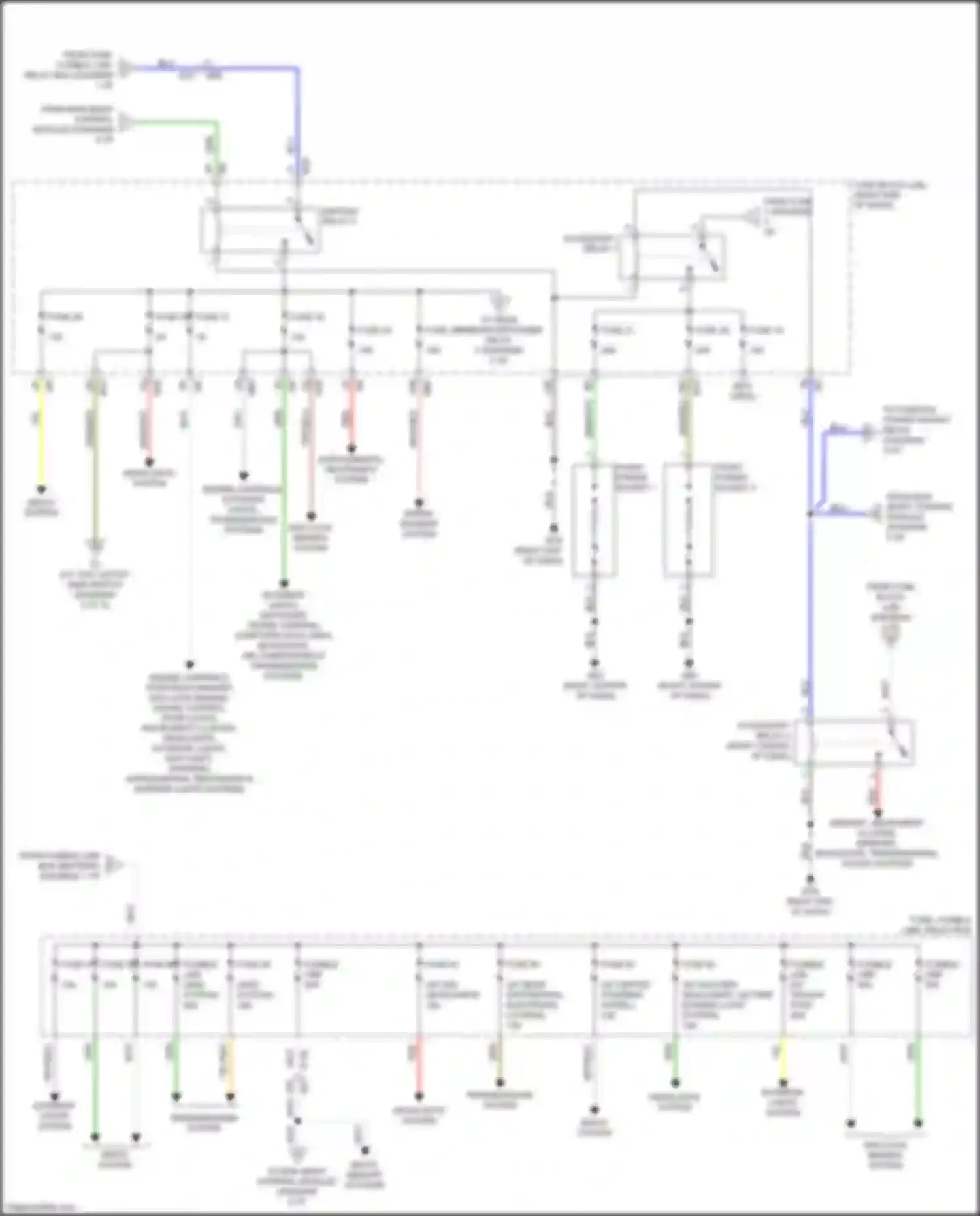 Wiring diagram seats, memory systems for Nissan Titan II (2015-2019) (1 of 1)