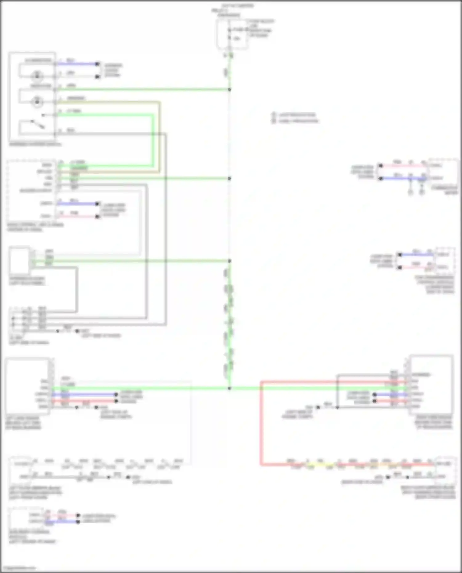 Wiring diagram warning system switch for Nissan Titan II (2015-2019) (1 of 2)