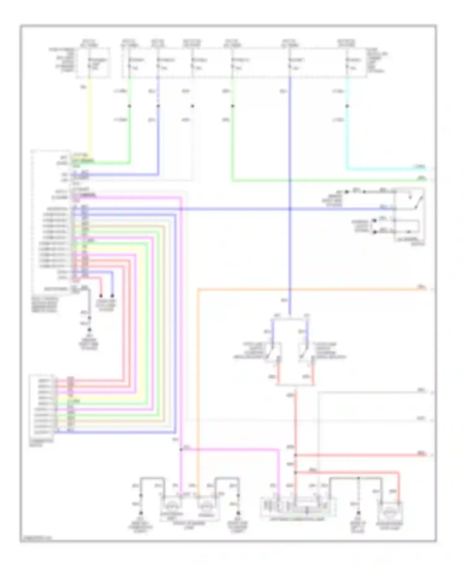 Versa Nissan I (2006-2012): Exterior lamps circuit, sedan (1 of 2)