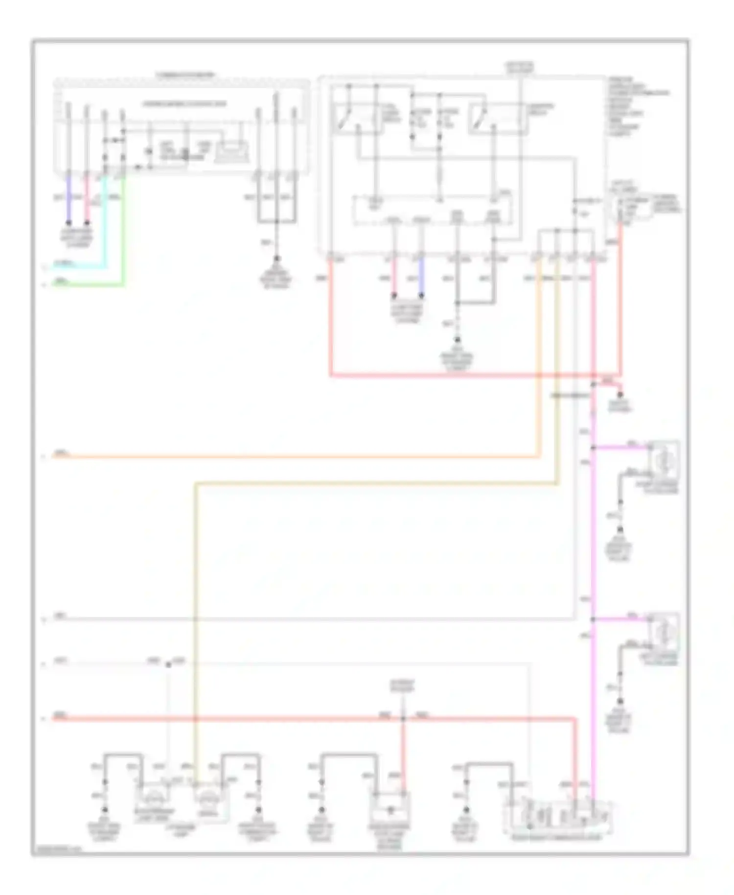 Versa Nissan I (2006-2012): Exterior lamps circuit, sedan (2 of 2)