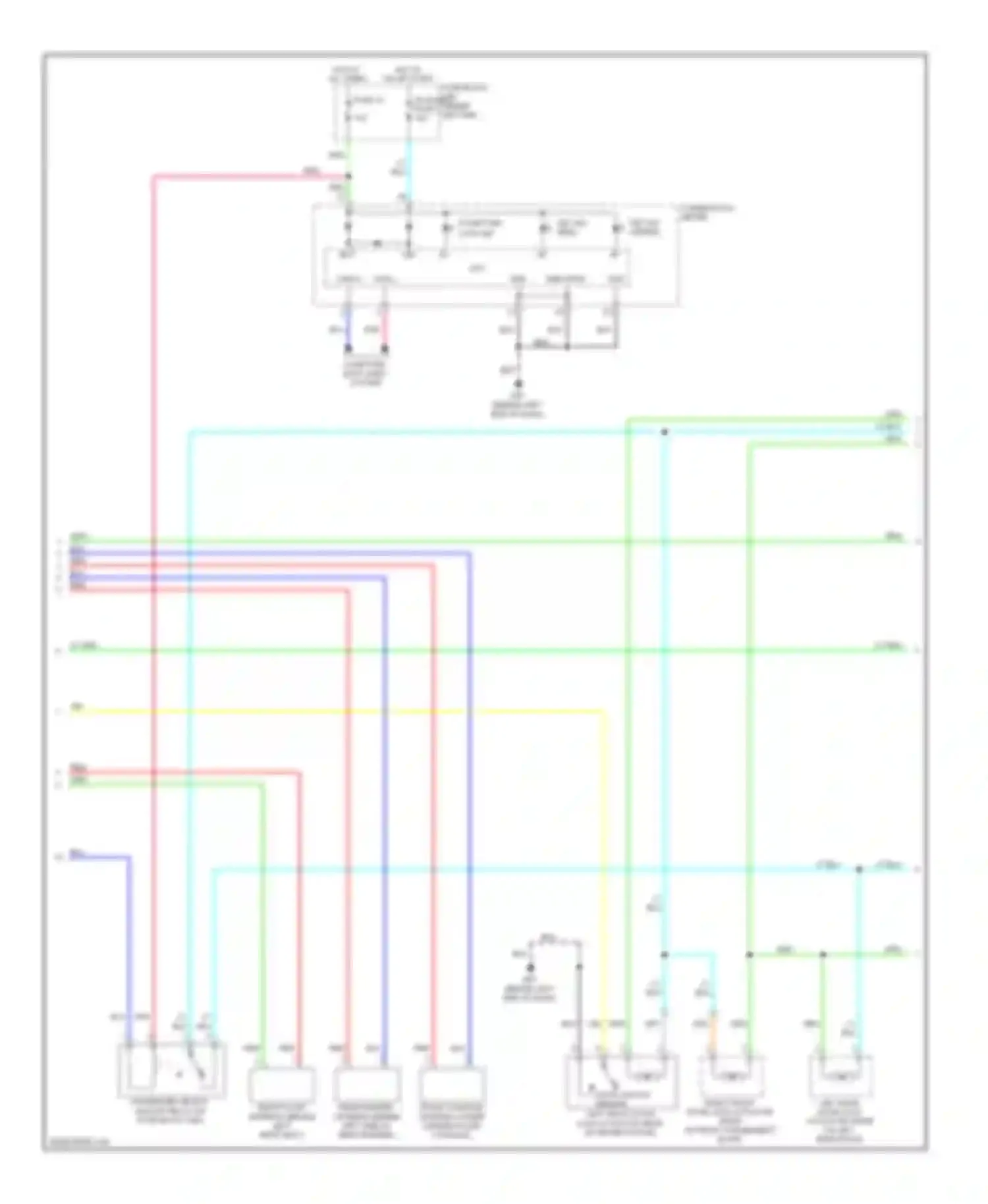 Versa Nissan I (2006-2012): Power door locks circuit, with intelligent key unit (2 of 3)