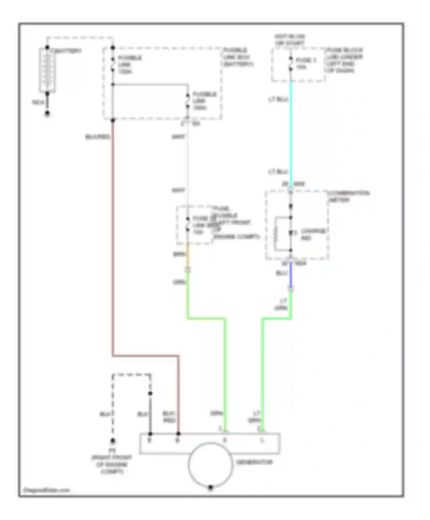 Versa Nissan I (2006-2012): Charging circuit
