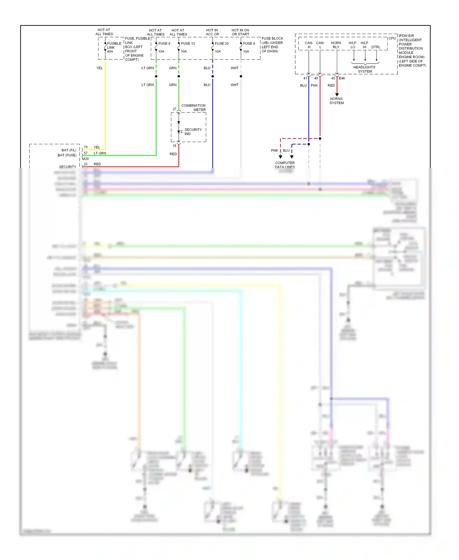 Wiring diagram blu for Nissan Versa I (2006-2012) (7 of 62)