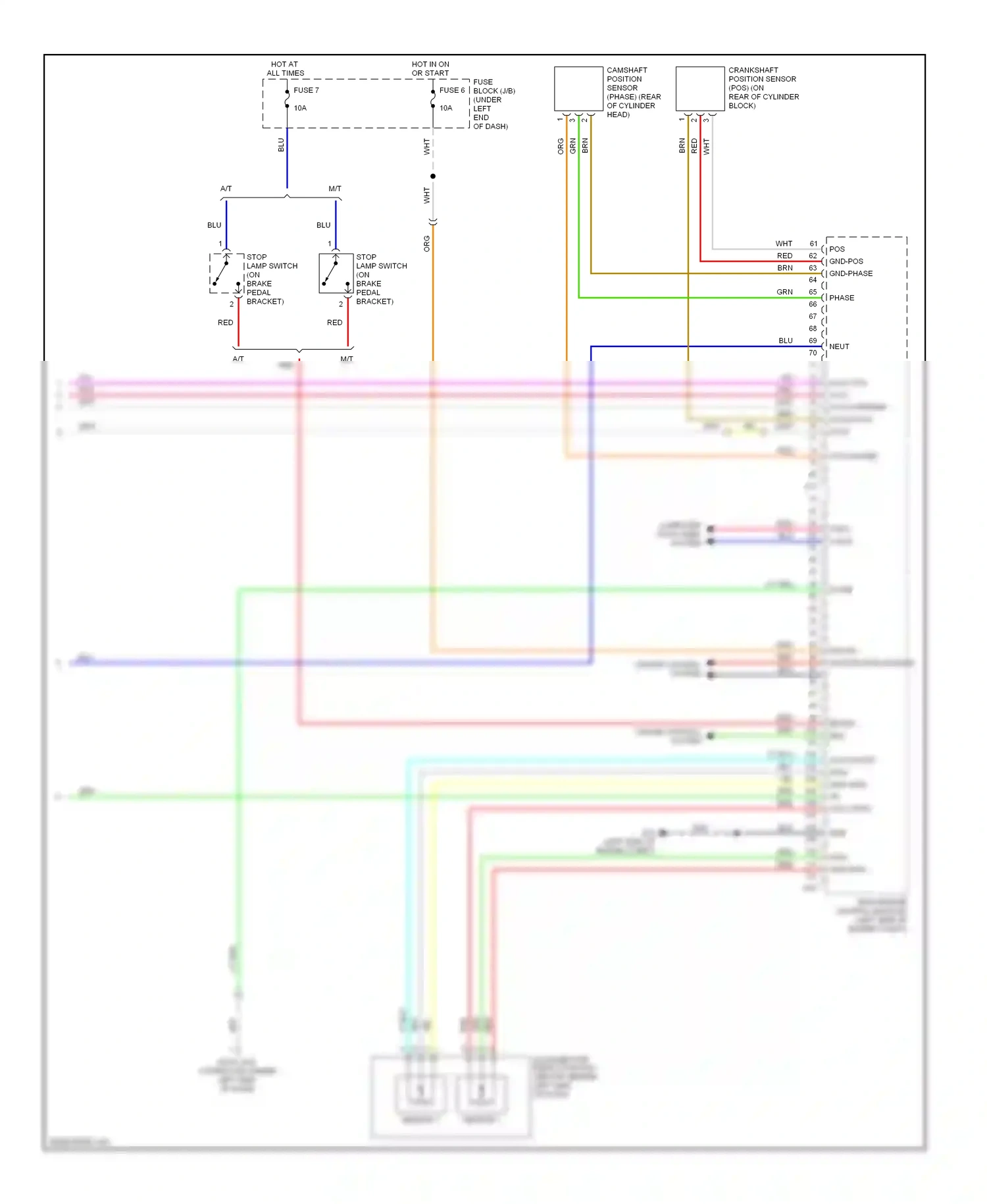 Nissan Versa I (2006-2012) ecm (engine control module) (left side of engine compt) wiring diagram  (7 of 9)