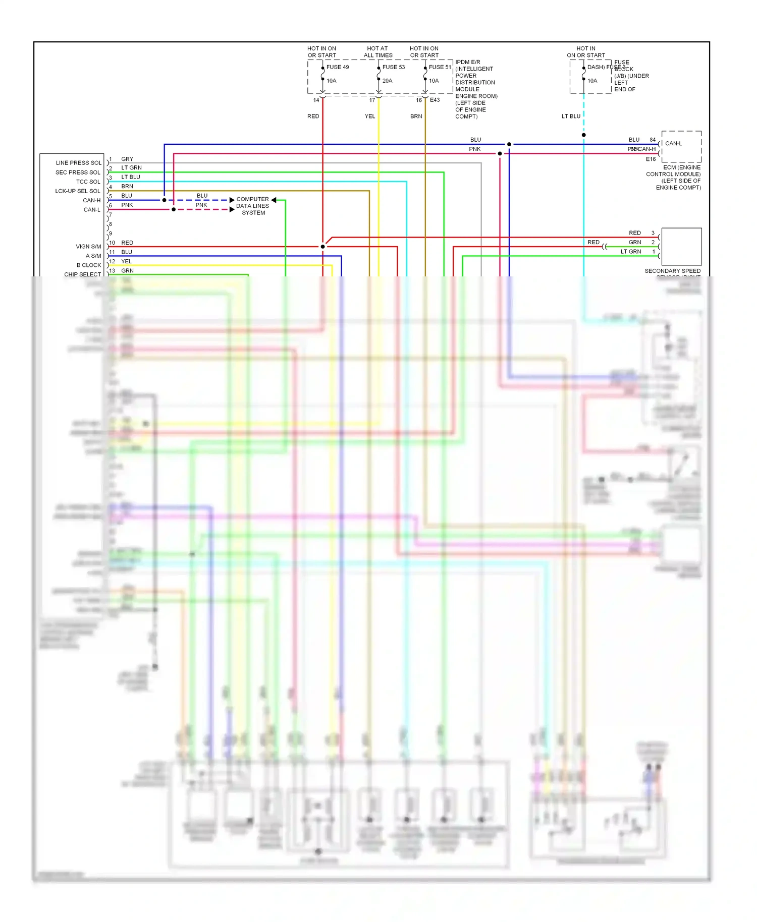 Nissan Versa I (2006-2012) ecm (engine control module) (left side of engine compt) wiring diagram  (4 of 9)