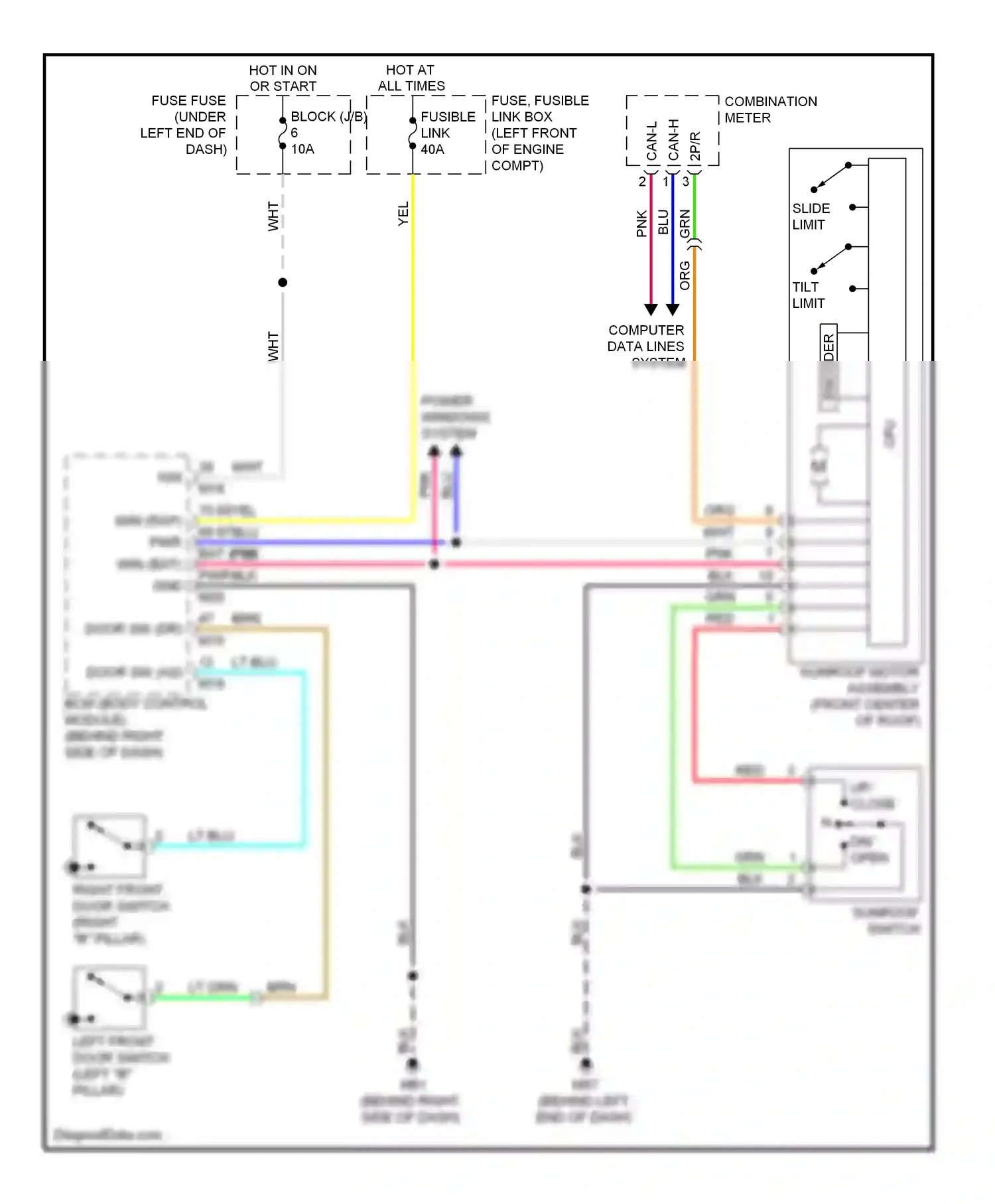 Nissan Versa I (2006-2012) encoder wiring diagram  (1 of 2)