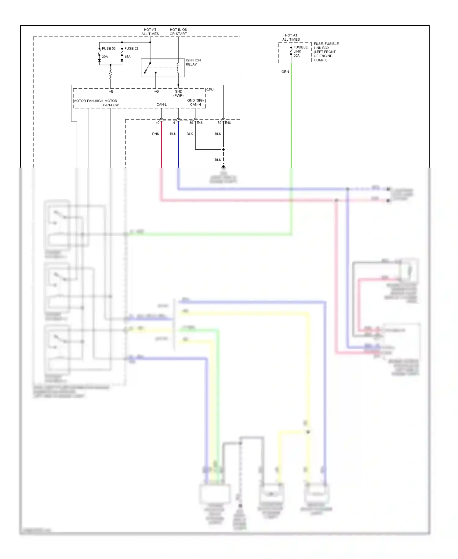 Nissan Versa I (2006-2012) engine control module (ecm) (left side of engine compt) wiring diagram  (1 of 2)