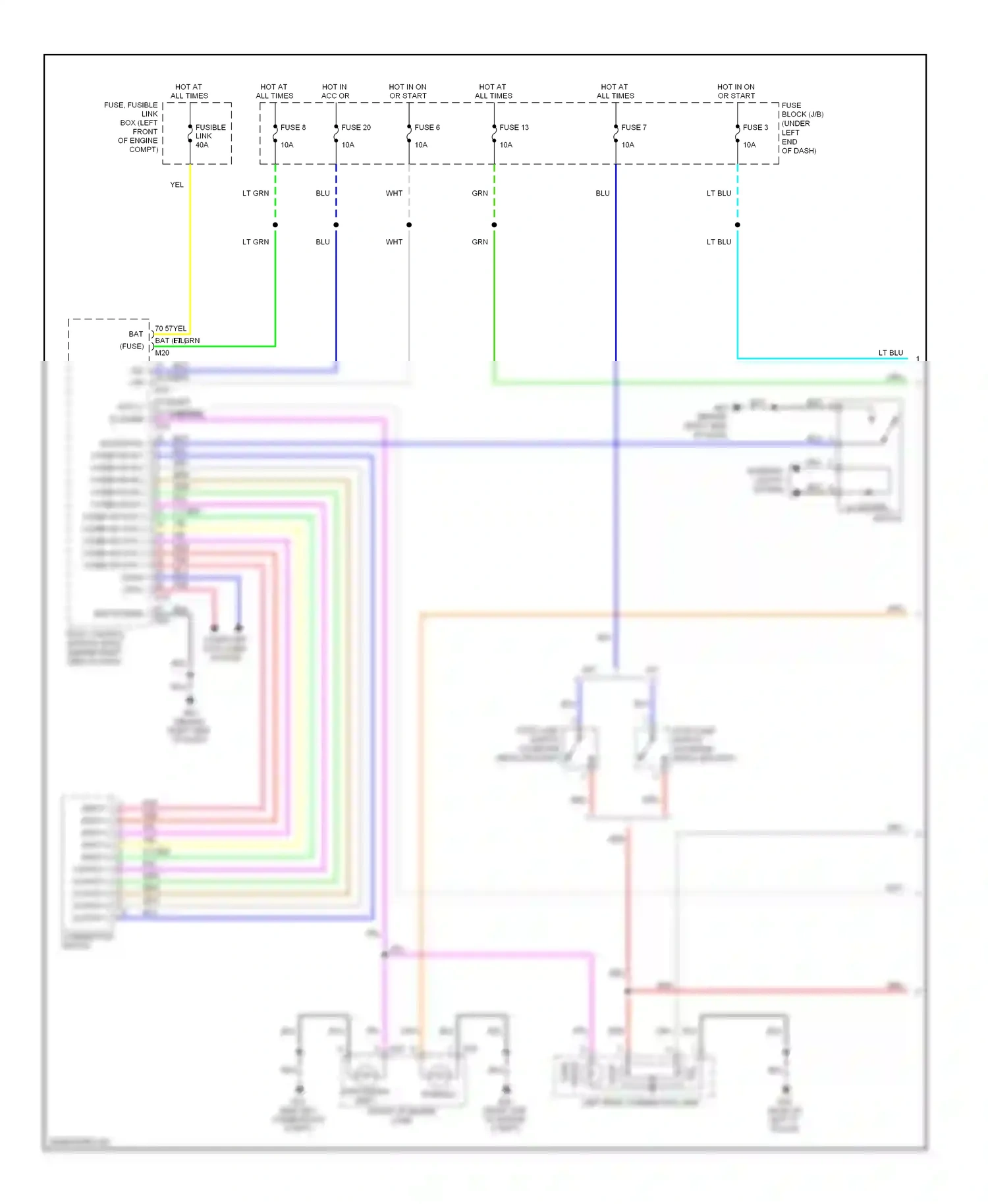 Wiring diagram fuse 13 for Nissan Versa I (2006-2012) (3 of 10)