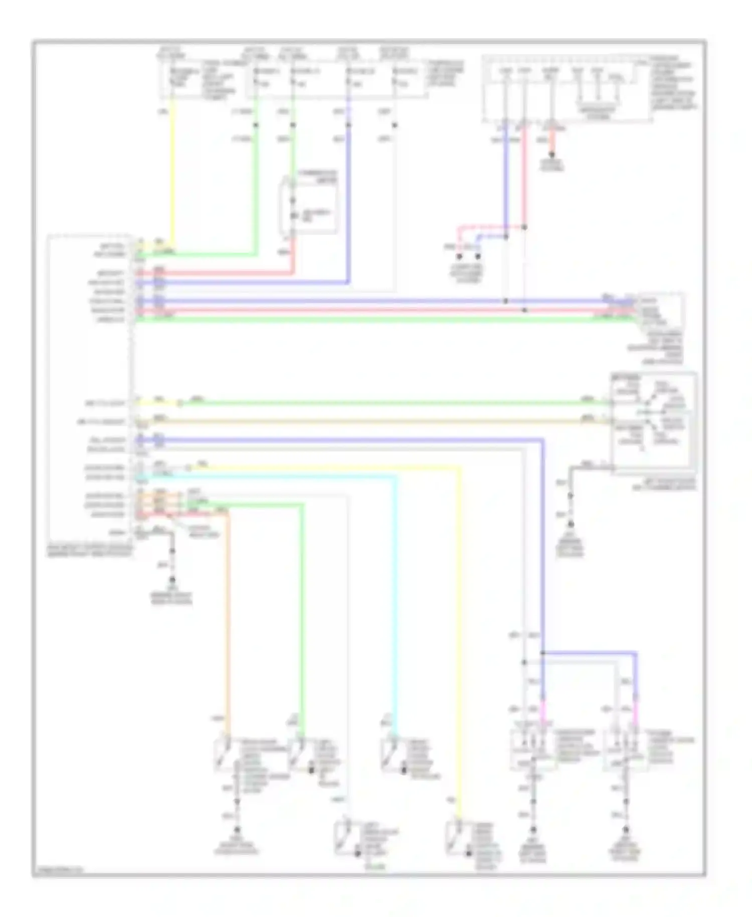 Wiring diagram main power window, door lock/ unlock right power window, door lock/ unlock for Nissan Versa I (2006-2012) (1 of 1)