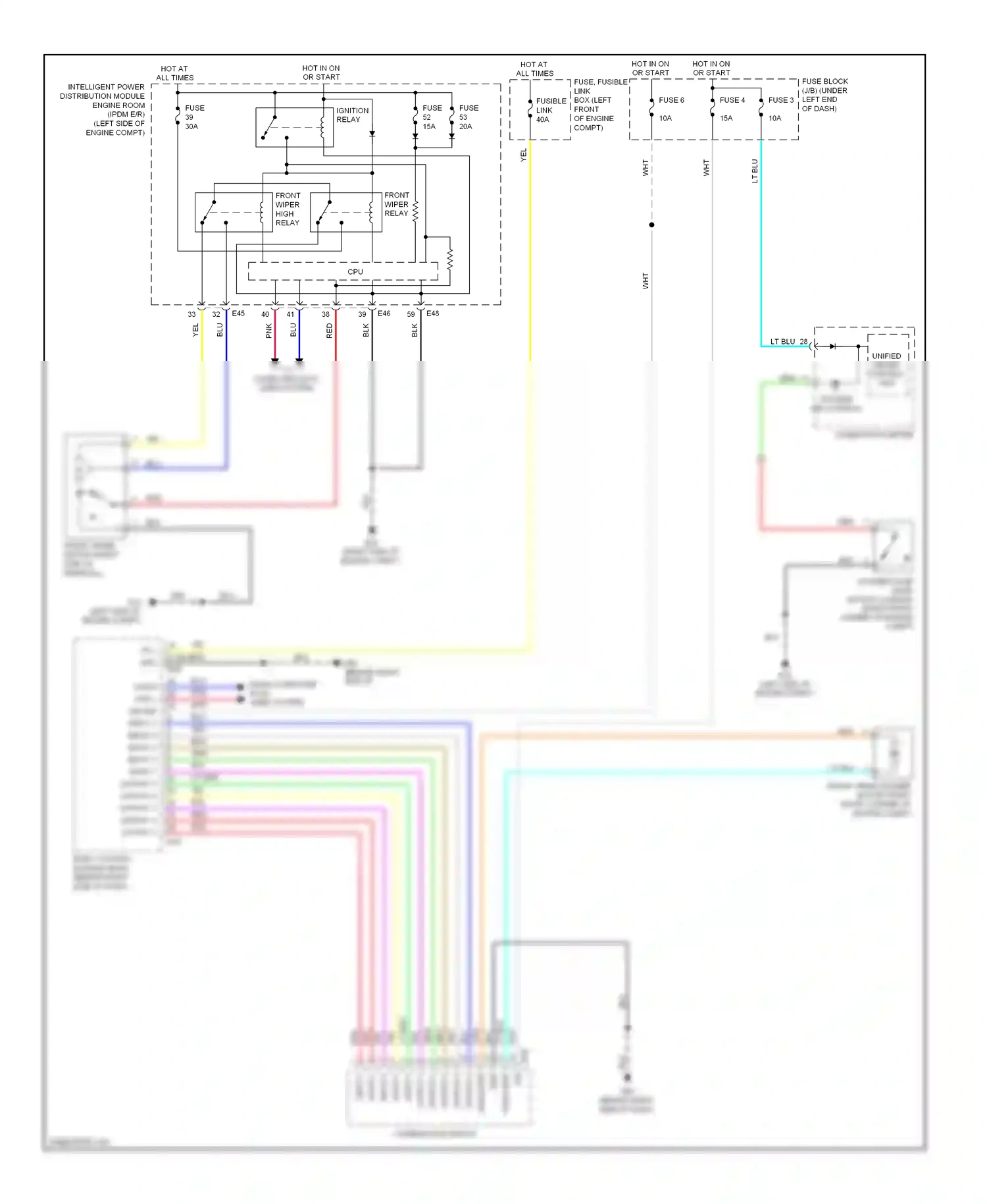 Wiring diagram output 1 for Nissan Versa I (2006-2012) (1 of 2)