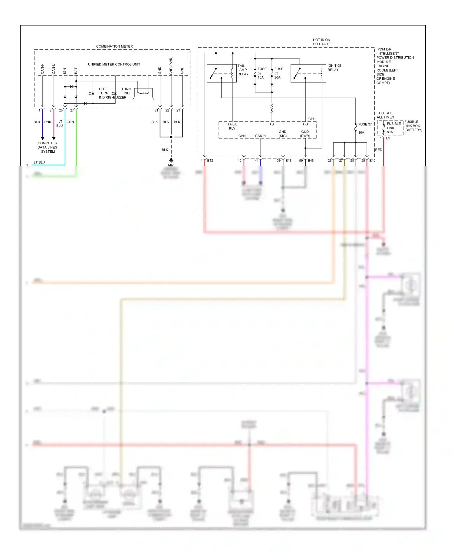 Wiring diagram pnk interior lights system for Nissan Versa I (2006-2012) (1 of 1)