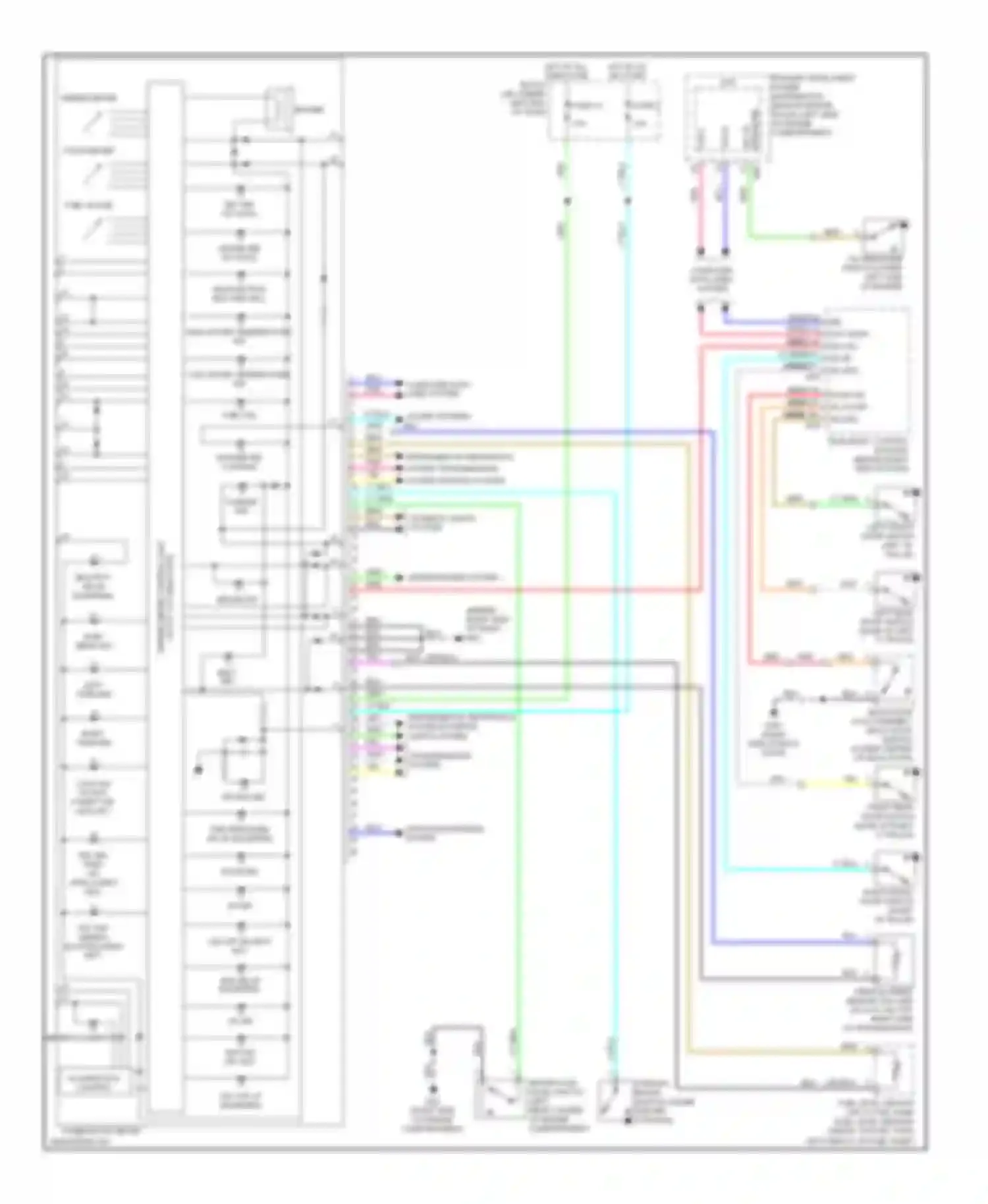 Wiring diagram supplemental restraints system transmissions system warning system for Nissan Versa I (2006-2012) (1 of 1)