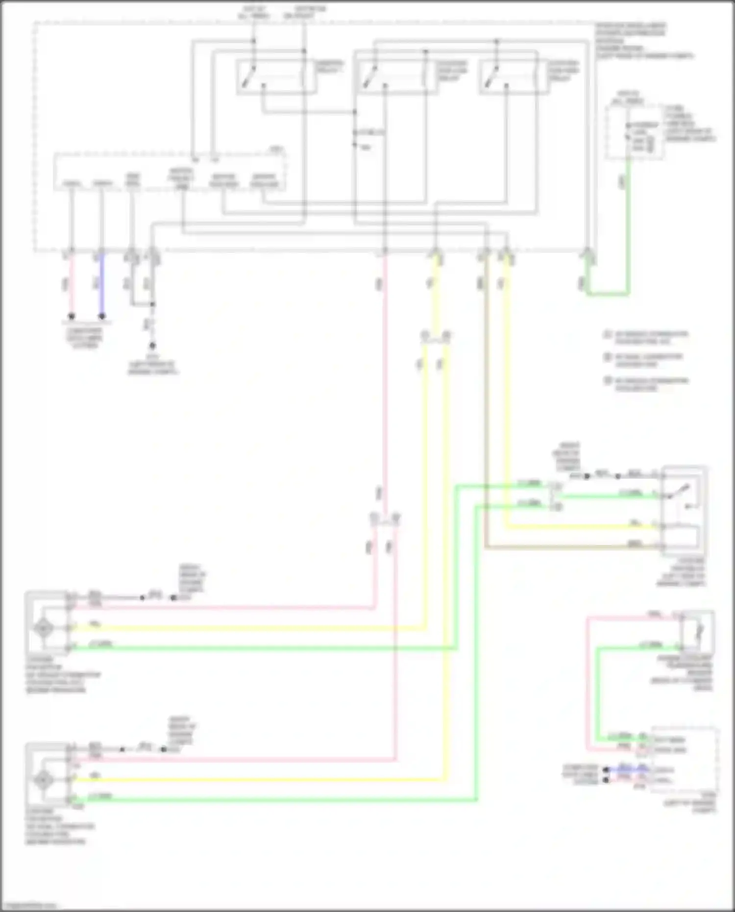 Versa Nissan II facelift (2014-2019): Cooling fan circuit