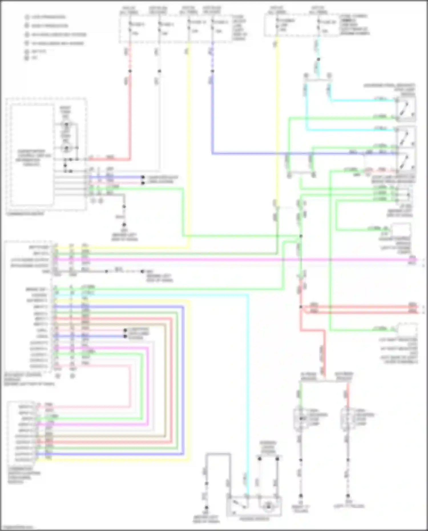 Versa Nissan II facelift (2014-2019): Exterior lamps circuit (1 of 2)