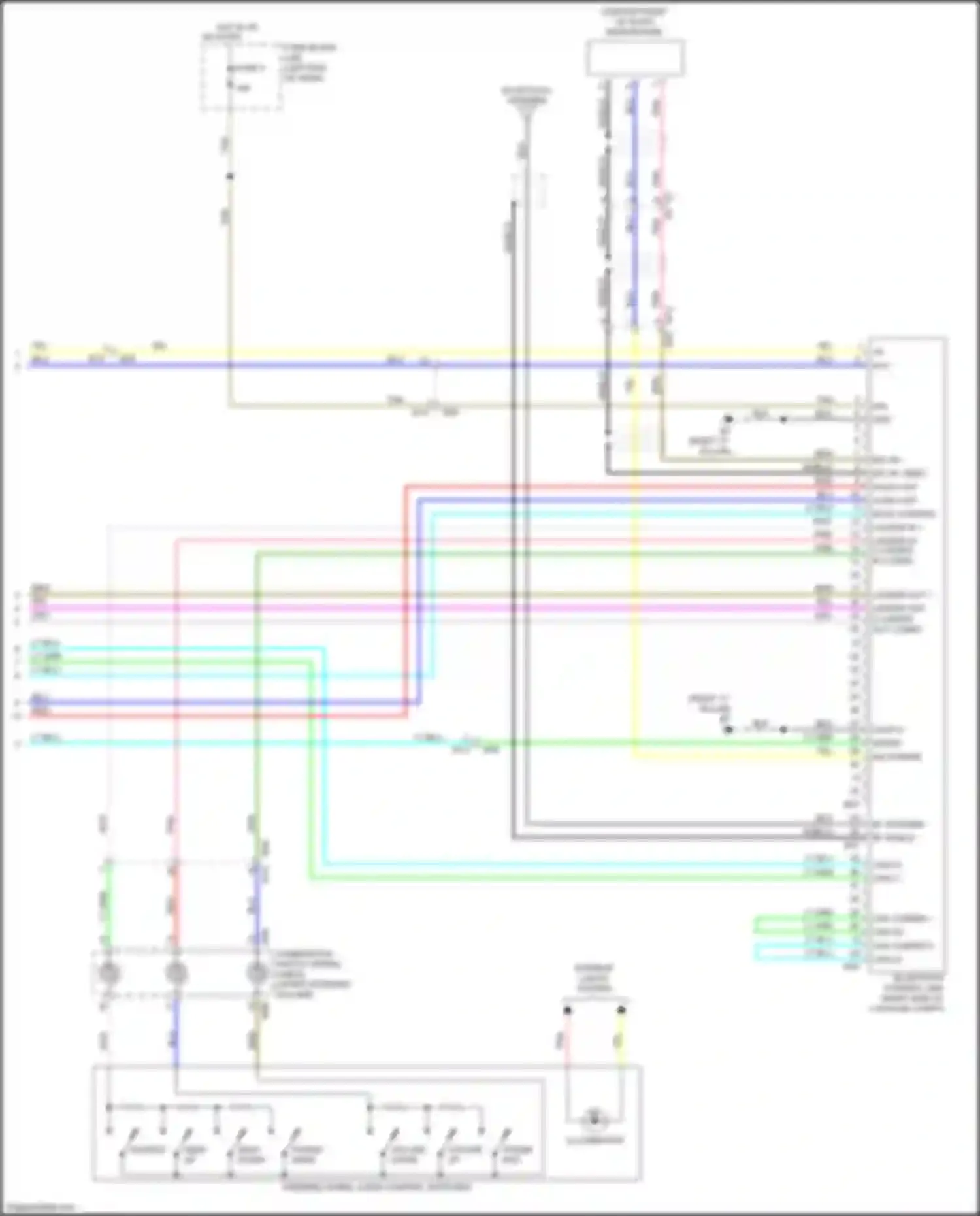 Versa Nissan II facelift (2014-2019): Base radio circuit (2 of 2)