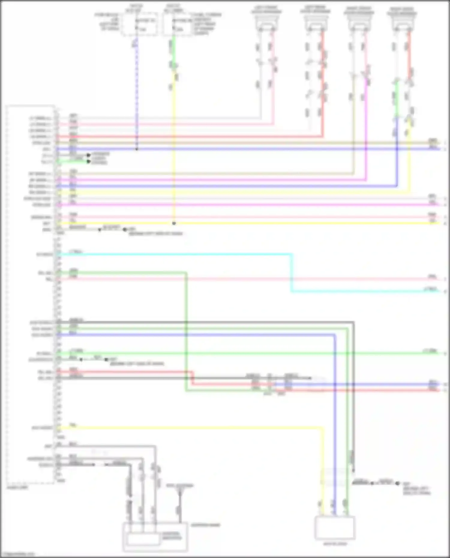 Versa Nissan II facelift (2014-2019): Mid-line radio circuit (1 of 2)