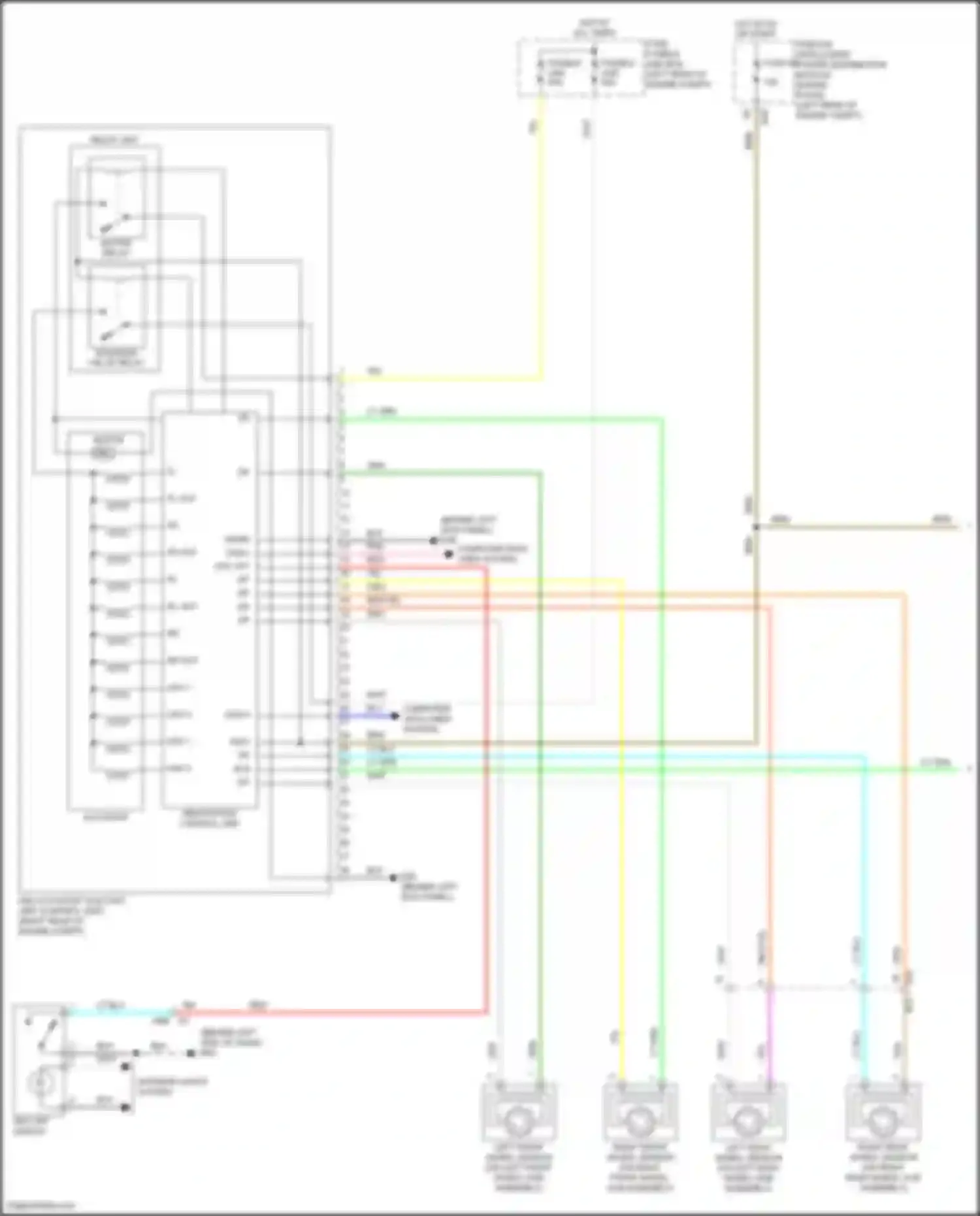 Wiring diagram abs/tcs/vdc control unit for Nissan Versa II facelift (2014-2019) (1 of 1)