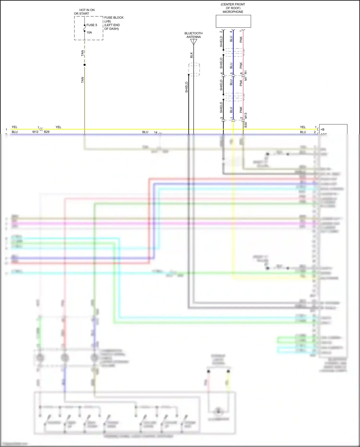 Wiring diagram blu for Nissan Versa II facelift (2014-2019) (11 of 64)