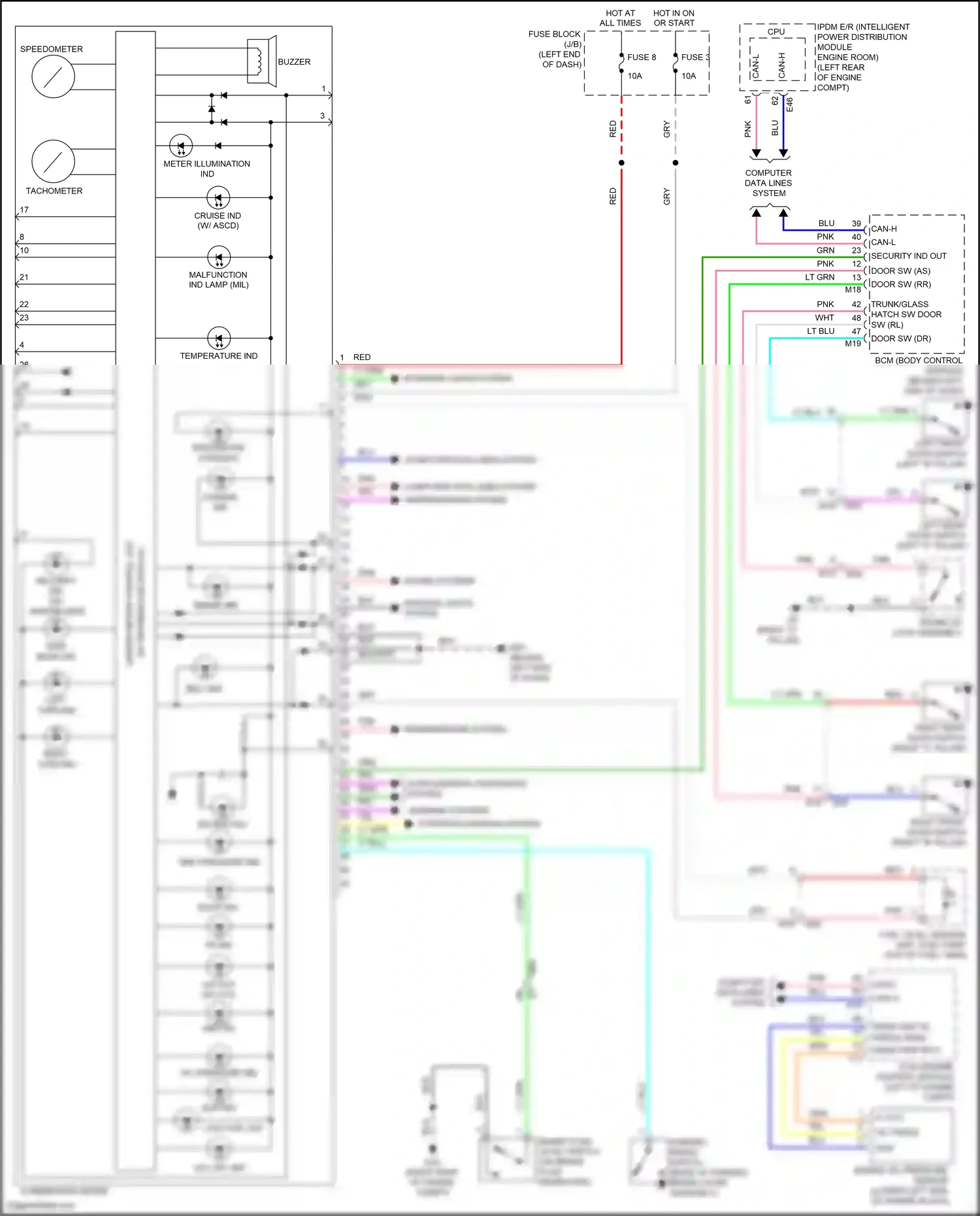 Wiring diagram blu for Nissan Versa II facelift (2014-2019) (46 of 64)