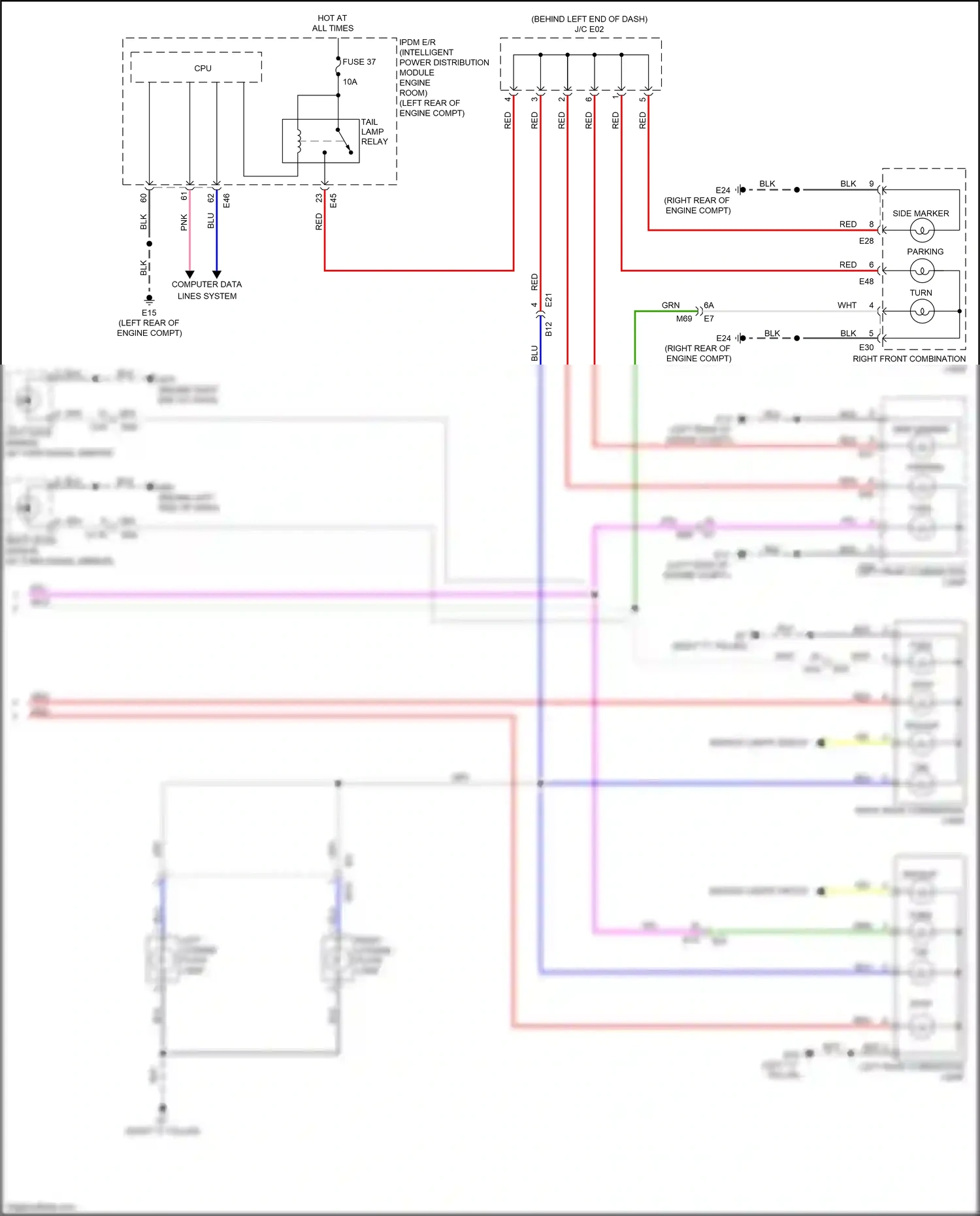 Wiring diagram blu for Nissan Versa II facelift (2014-2019) (13 of 64)