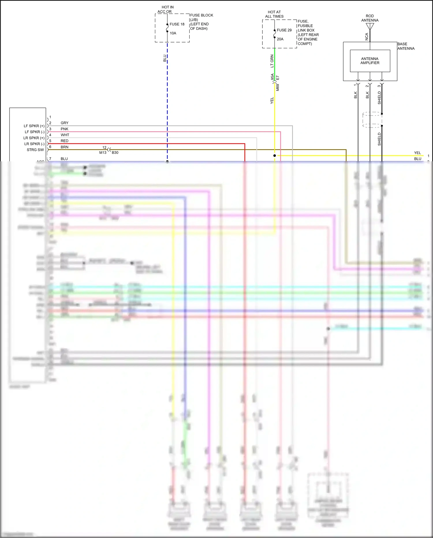 Wiring diagram blu for Nissan Versa II facelift (2014-2019) (23 of 64)