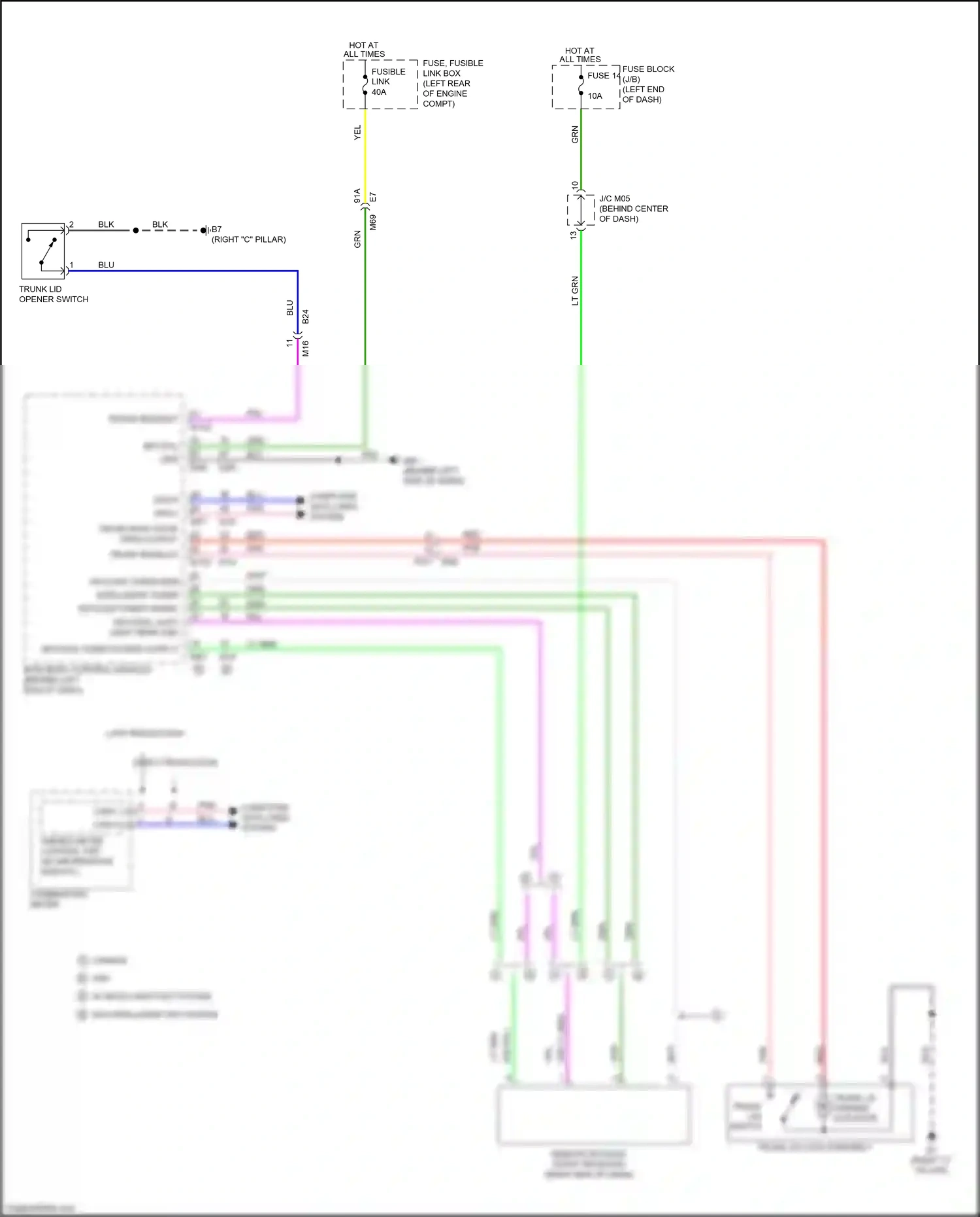 Wiring diagram combination meter for Nissan Versa II facelift (2014-2019) (10 of 24)
